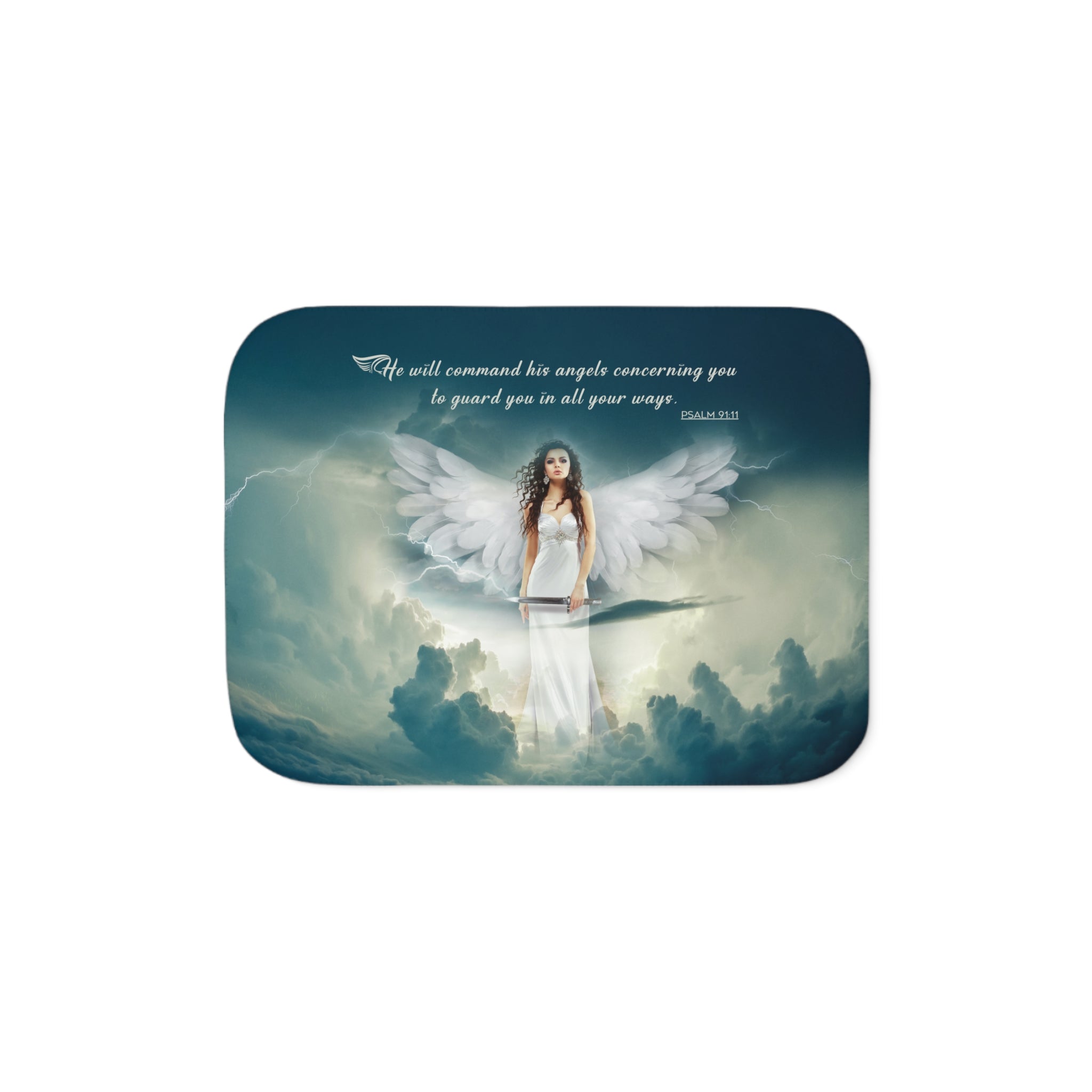 Guardian Angel Sherpa Blanket - 3 Sizes - Jesus Passion Apparel