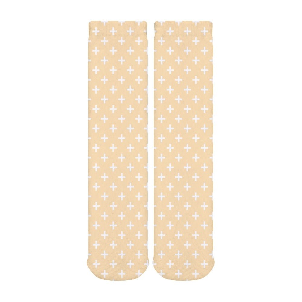 Holy Cross Inspirational Butterscotch Breathable Stockings (Pack of 1) - Jesus Passion Apparel