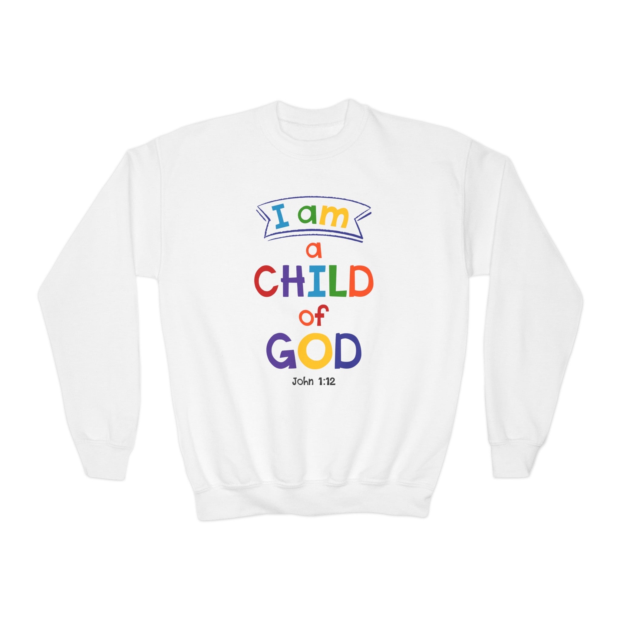 I am a Child of God Youth Crewneck Sweatshirt - Jesus Passion Apparel