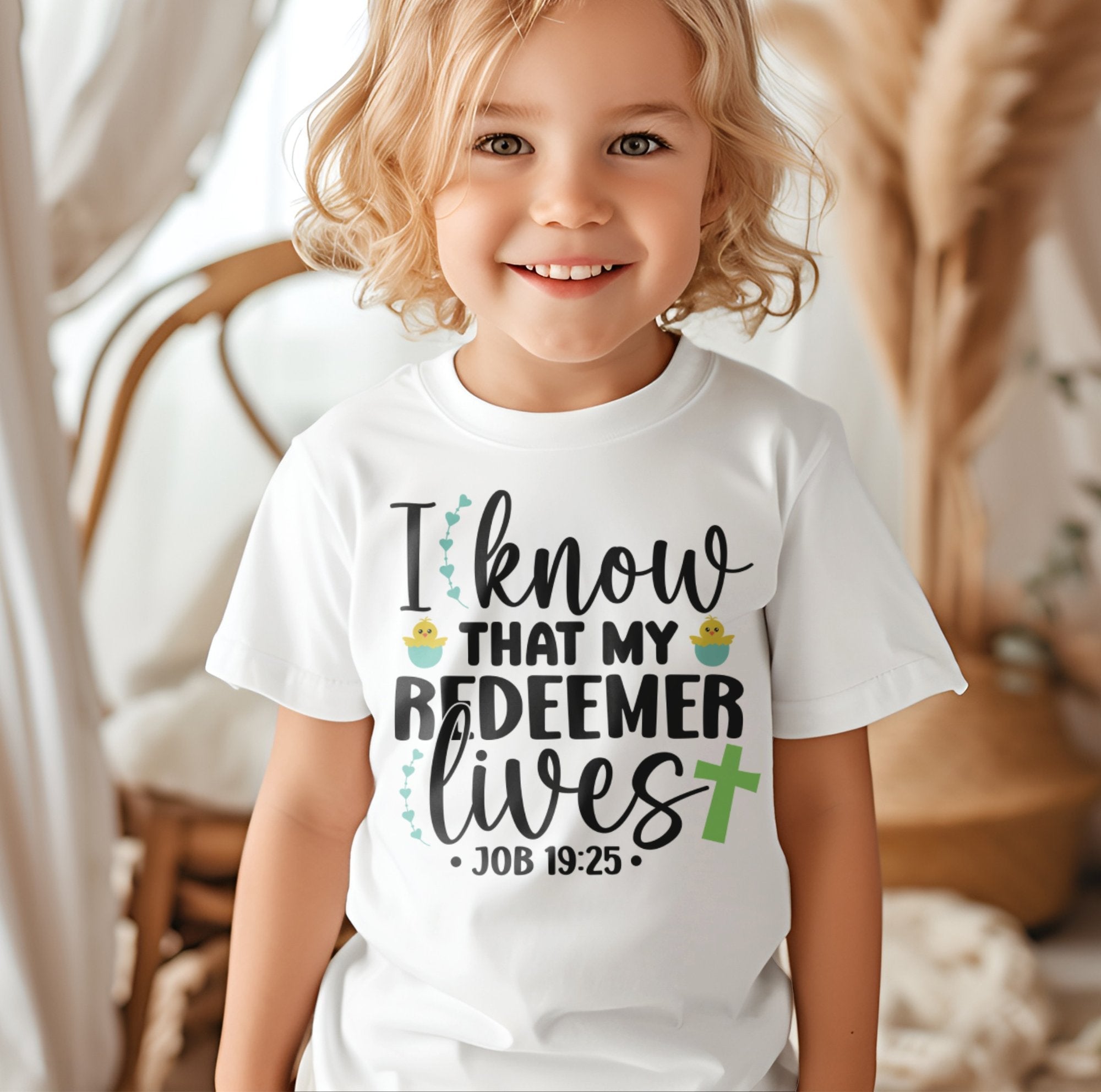 I Know That My Redeemer Lives Job 19 25 Toddler Short Sleeve Tee - Jesus Passion Apparel