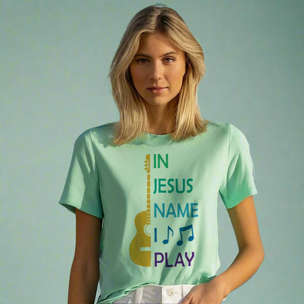 I Play Guitar Women's Short Sleeve T-Shirt - Jesus Passion Apparel