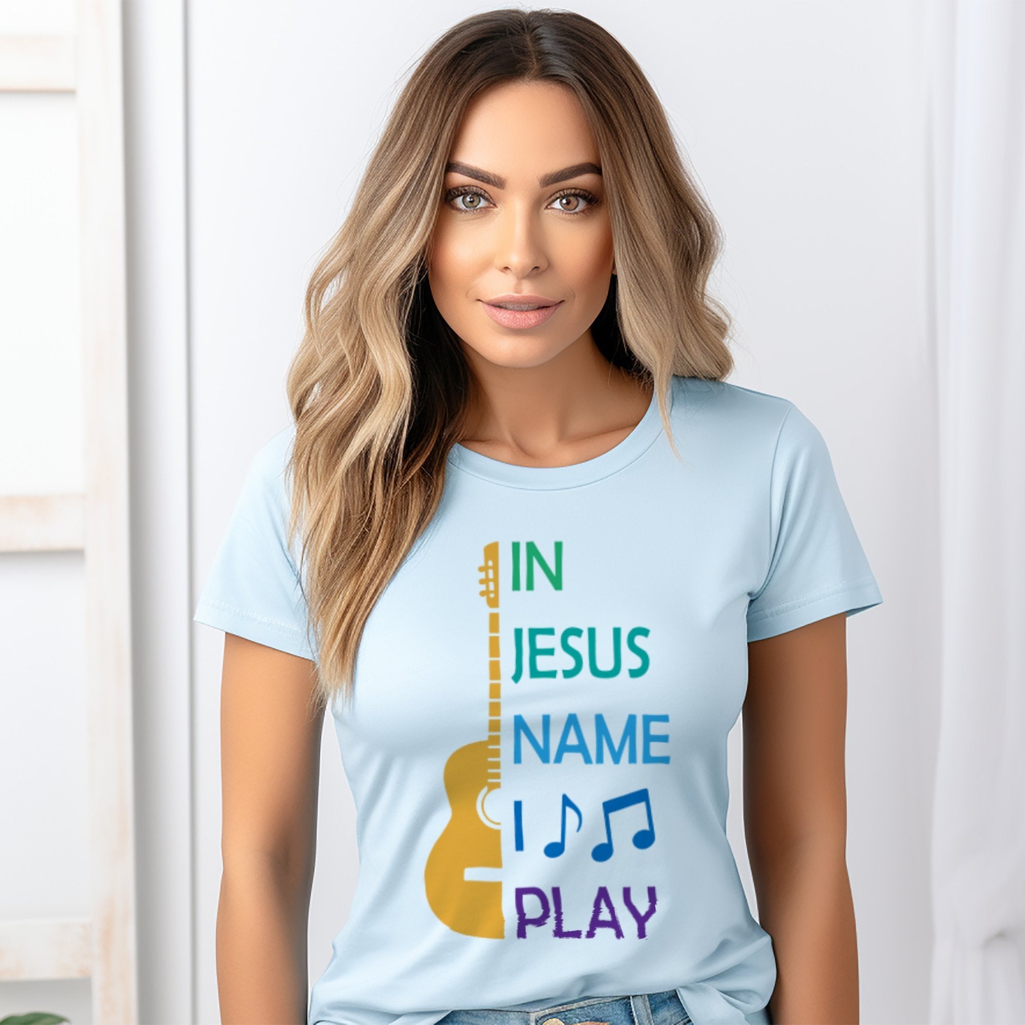 I Play Guitar Women's Short Sleeve T-Shirt - Jesus Passion Apparel