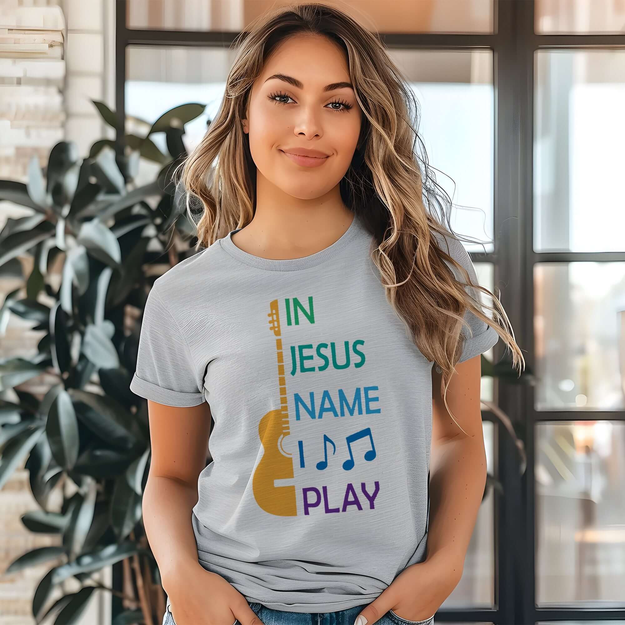 I Play Guitar Women's Short Sleeve T-Shirt - Jesus Passion Apparel