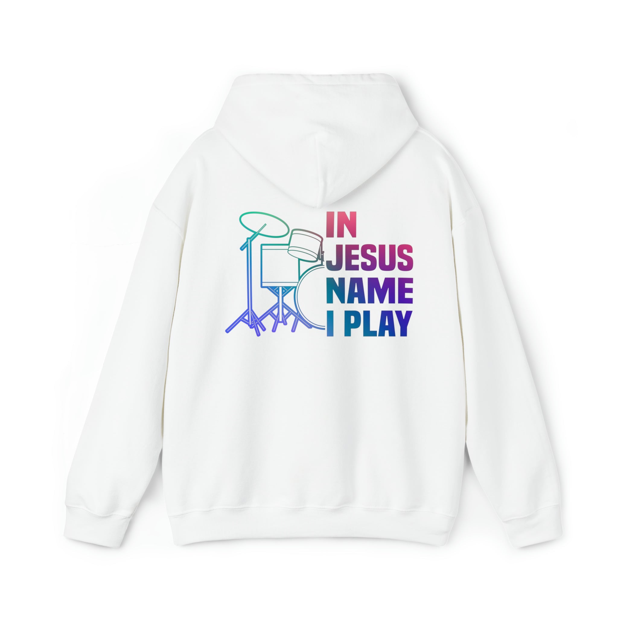 In Jesus Name I Play Drums - Mini Set Men's Heavy Blend™ Hoodie - Jesus Passion Apparel