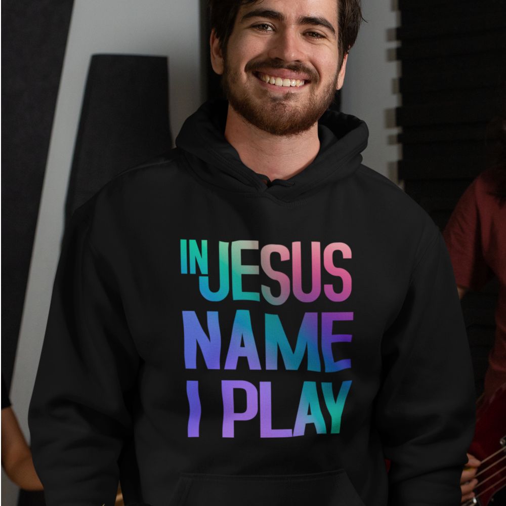 In Jesus Name I Play Drums - Mini Set Men's Heavy Blend™ Hoodie - Jesus Passion Apparel