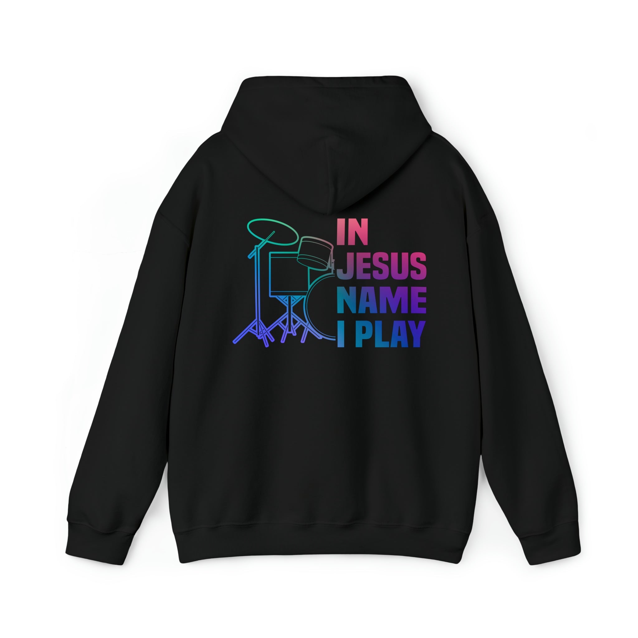 In Jesus Name I Play Drums - Mini Set Men's Heavy Blend™ Hoodie - Jesus Passion Apparel