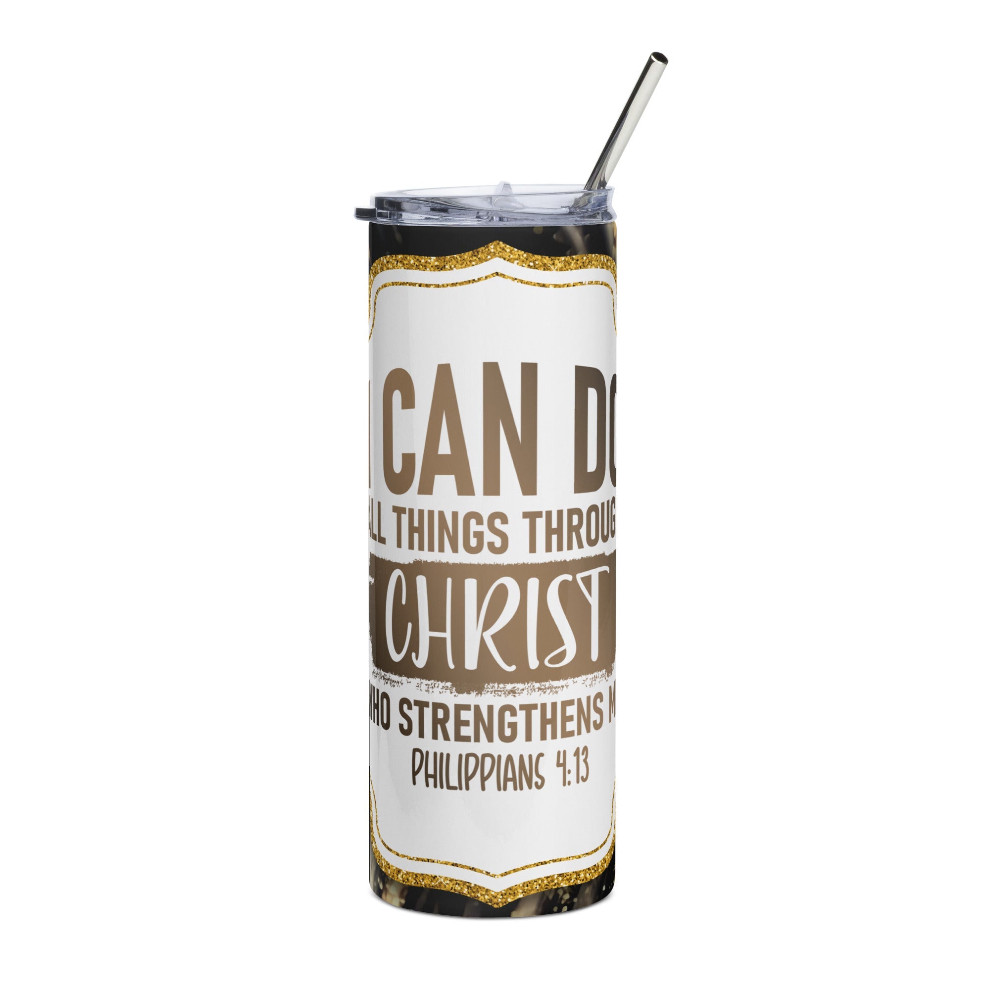 Jesus American Flag Cross Tumbler 20 oz - Stainless Steel Straw - Jesus Passion Apparel