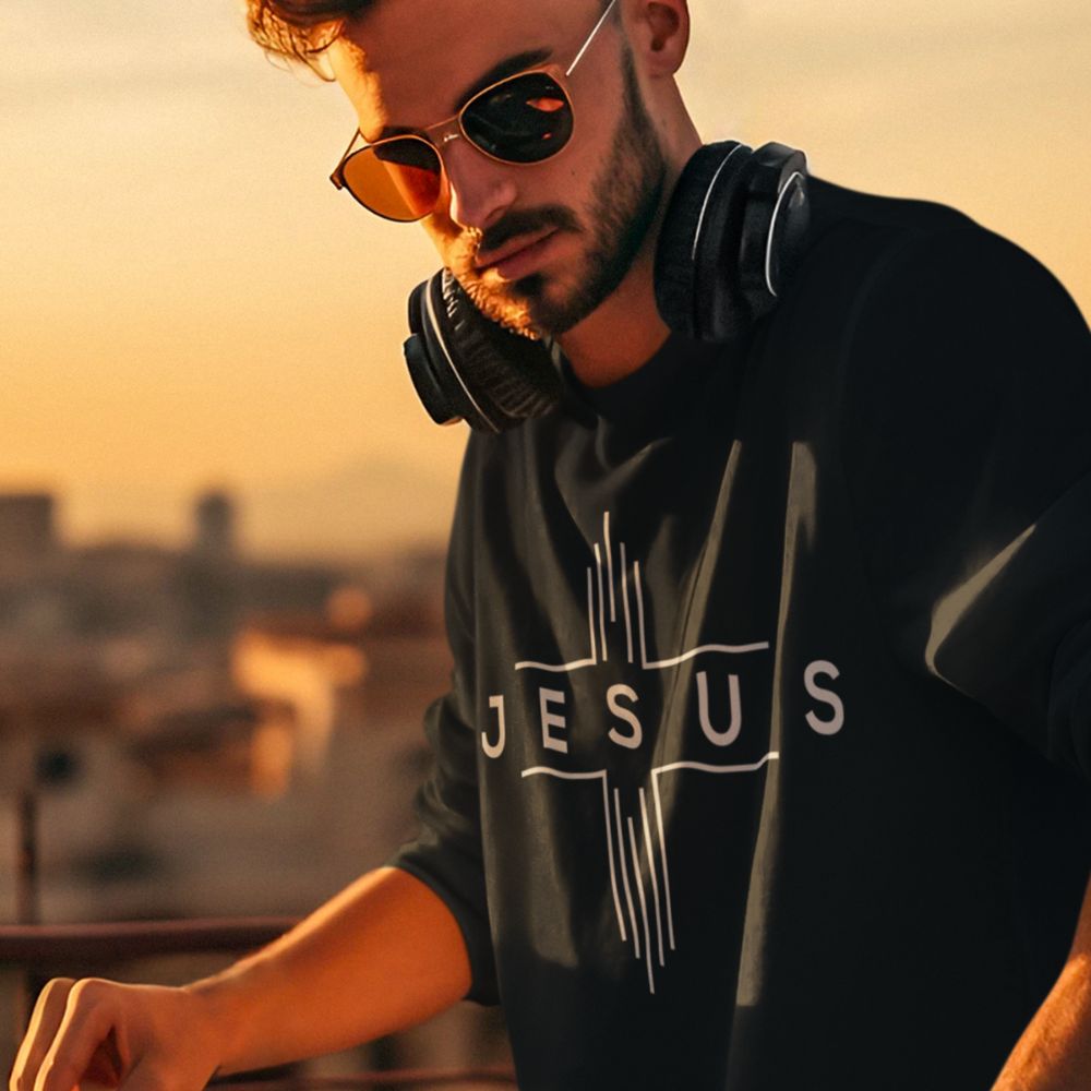 Jesus Chevron Cross Unisex Jersey Long Sleeve Tee - Jesus Passion Apparel