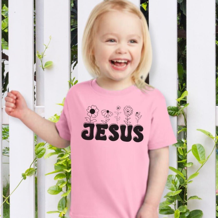 Jesus Flower Garden Toddler's Fine Jersey Tee - Jesus Passion Apparel