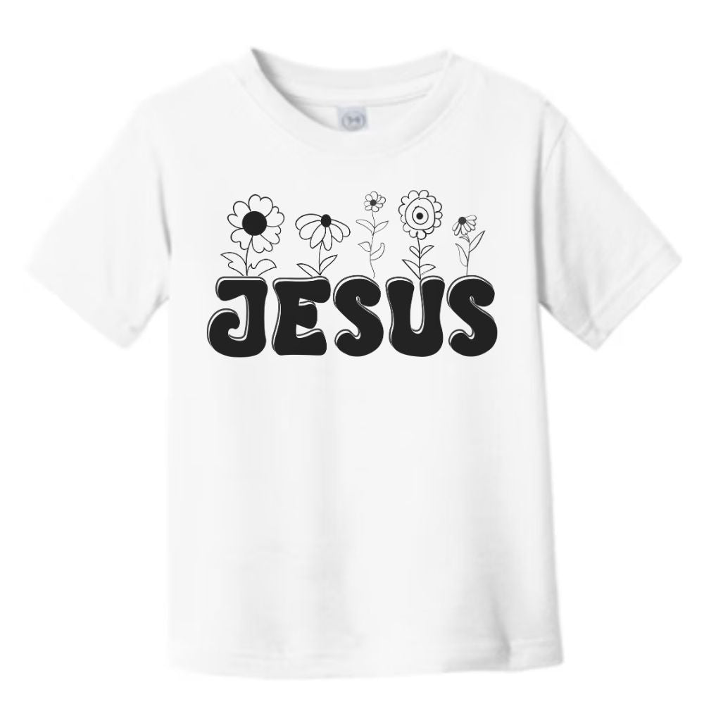 Jesus Flower Garden Toddler's Fine Jersey Tee - Jesus Passion Apparel