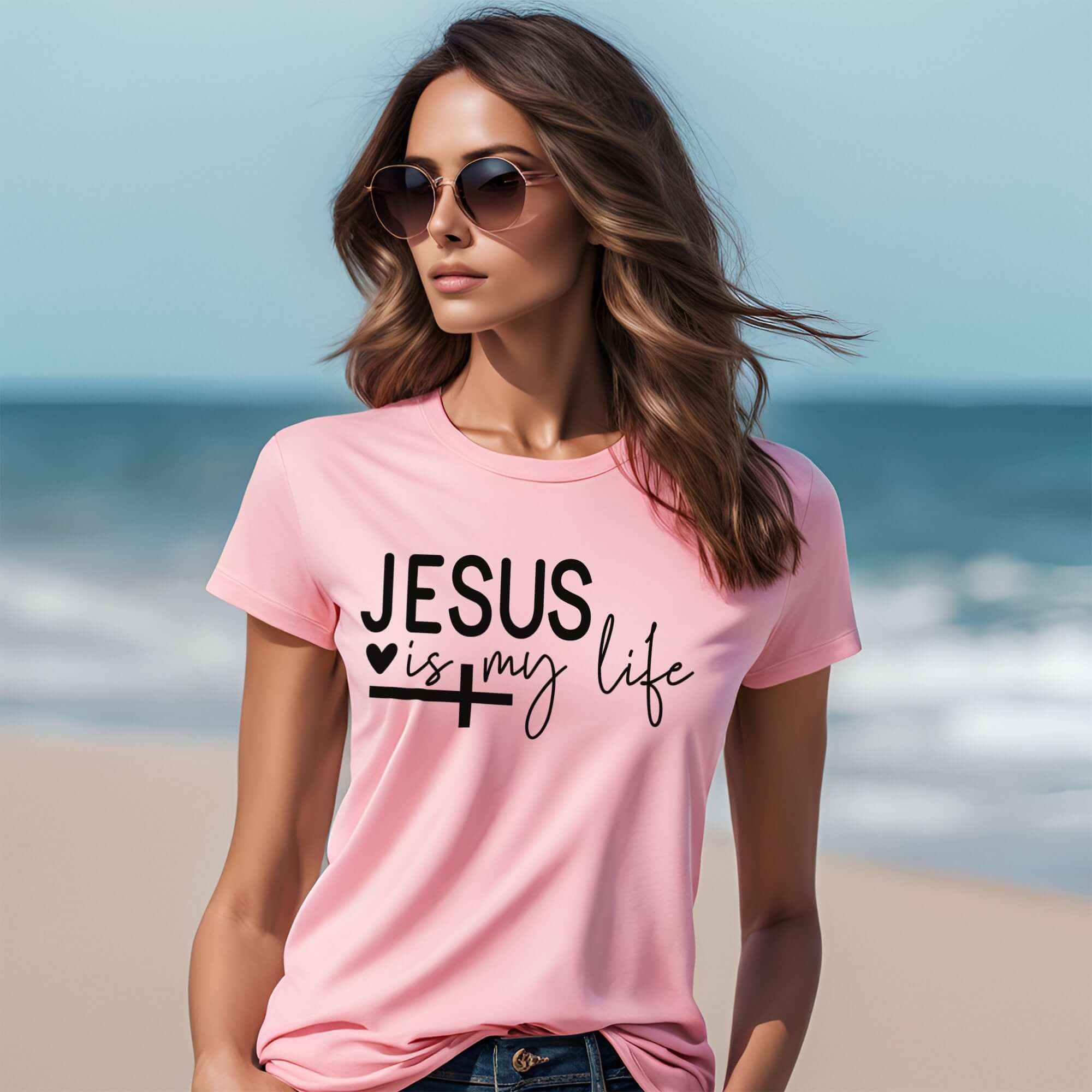 Jesus Is My Life Women's Short Sleeve Tee - Jesus Passion Apparel