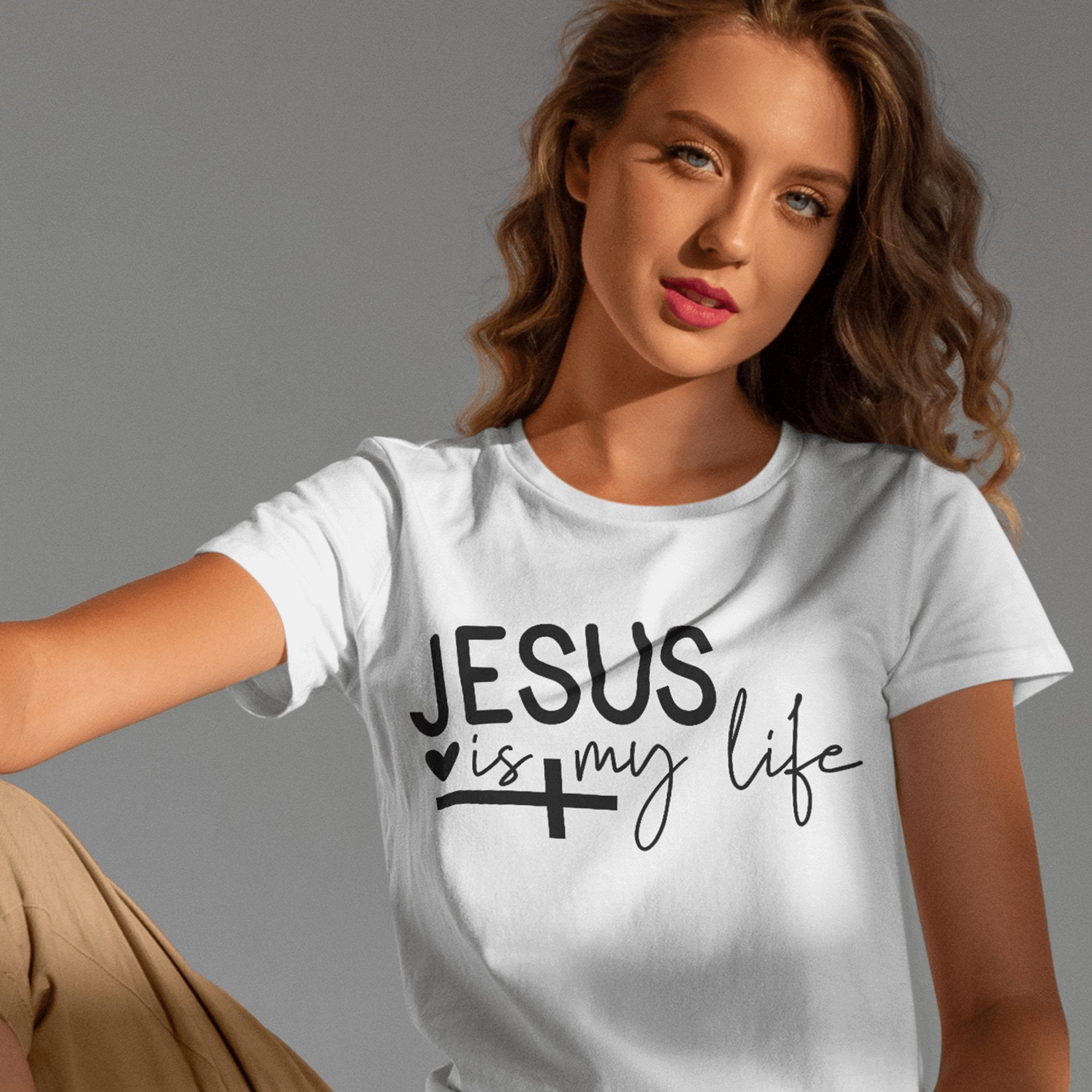 Jesus Is My Life Women's Short Sleeve Tee - Jesus Passion Apparel