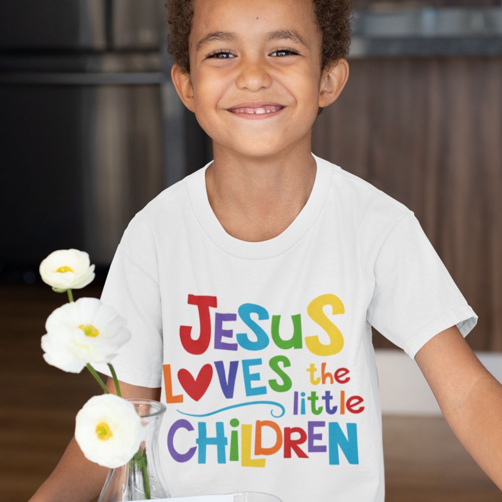 Jesus Loves Little Children Youth Relaxed - Fit T-Shirt - Jesus Passion Apparel