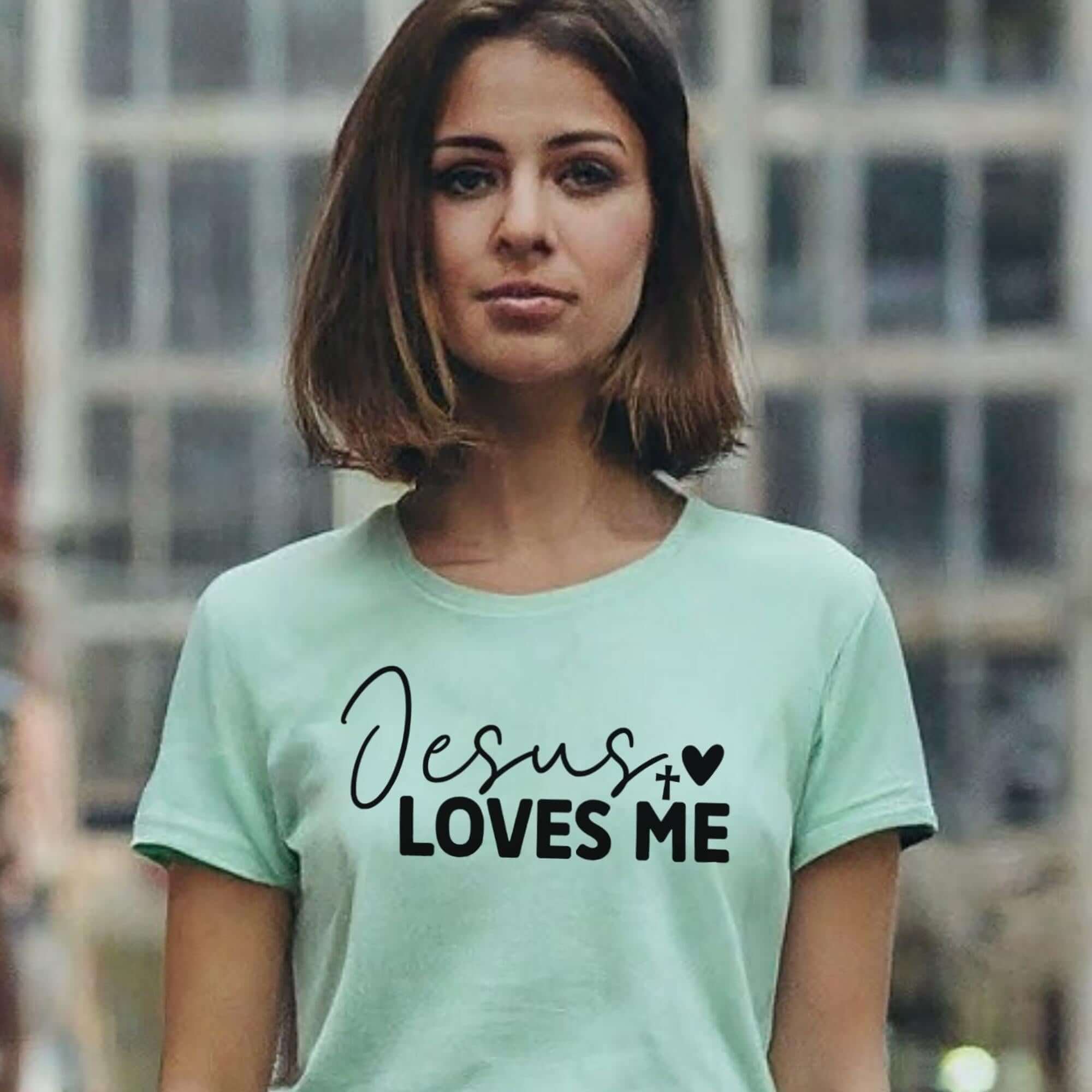 Jesus Loves Me Women's Short Sleeve Tee - Jesus Passion Apparel