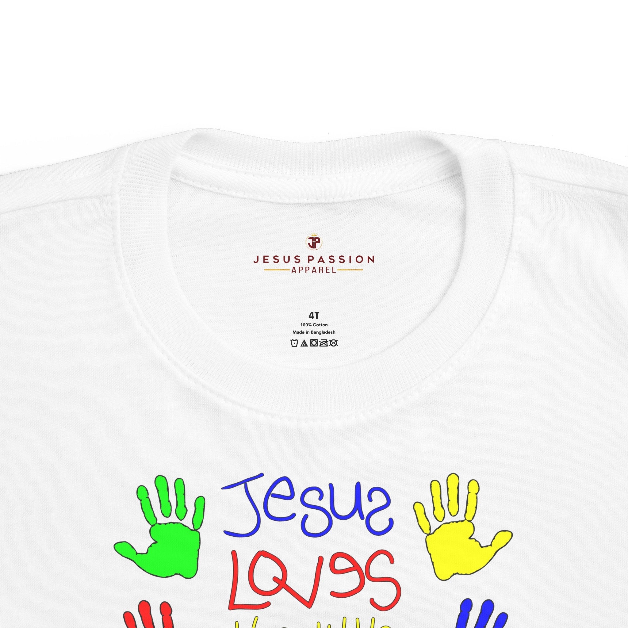 Jesus Loves the Little Children Toddler's Fine Jersey Tee - Jesus Passion Apparel