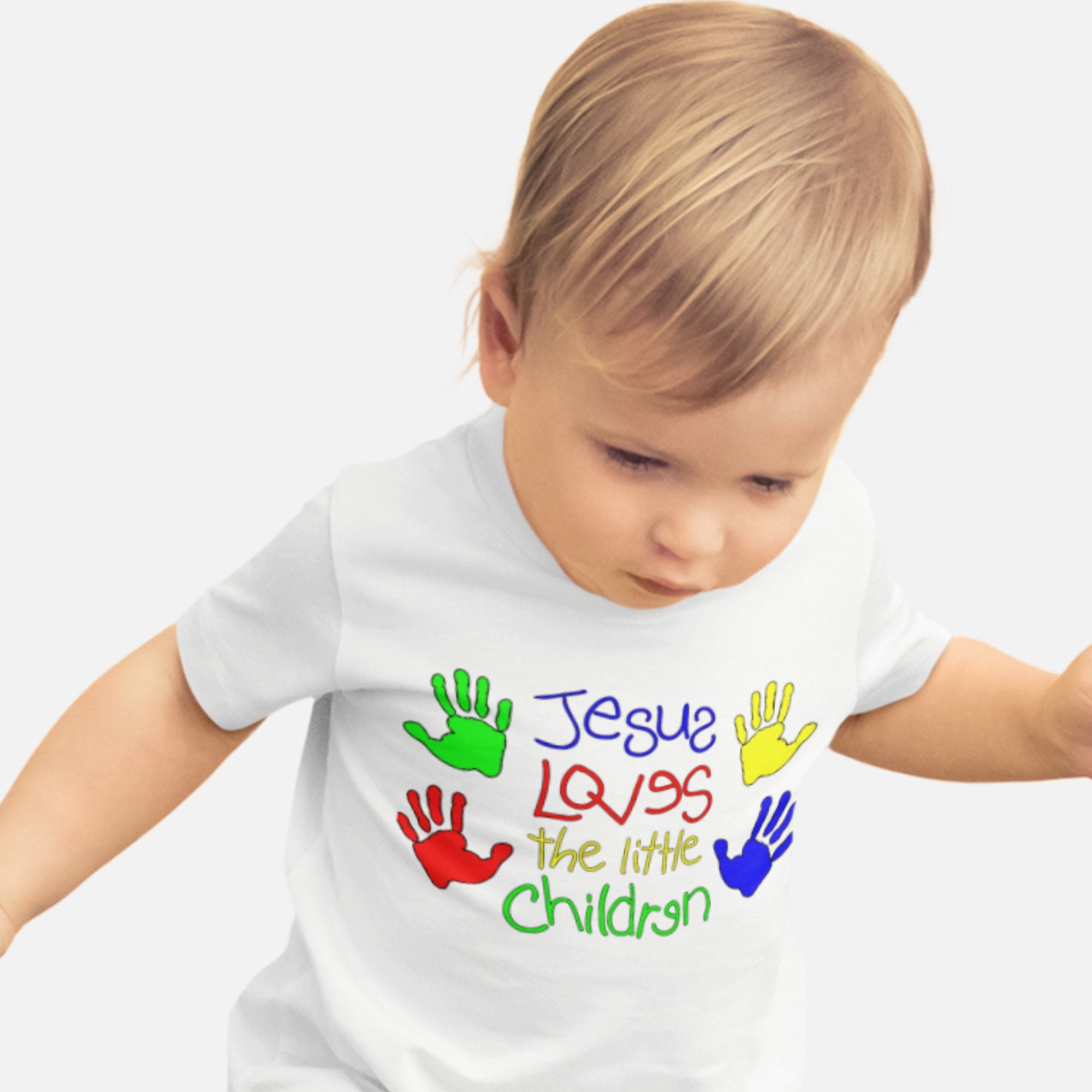 Jesus Loves the Little Children Toddler's Fine Jersey Tee - Jesus Passion Apparel