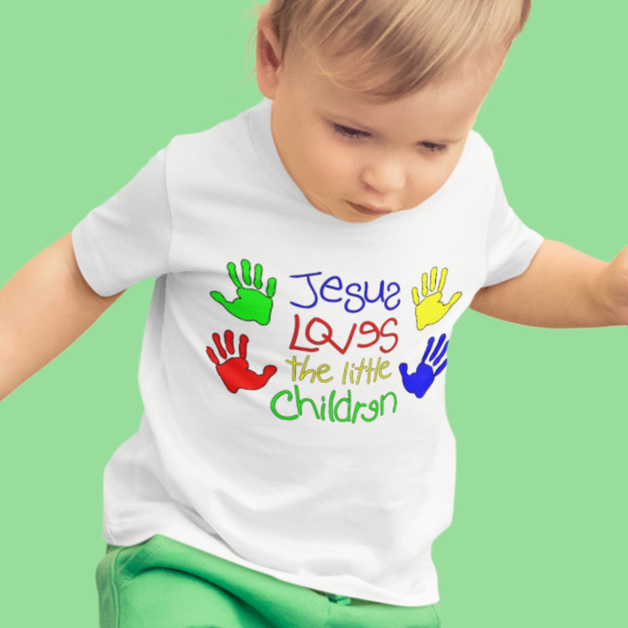 Jesus Loves the Little Children Toddler's Fine Jersey Tee - Jesus Passion Apparel