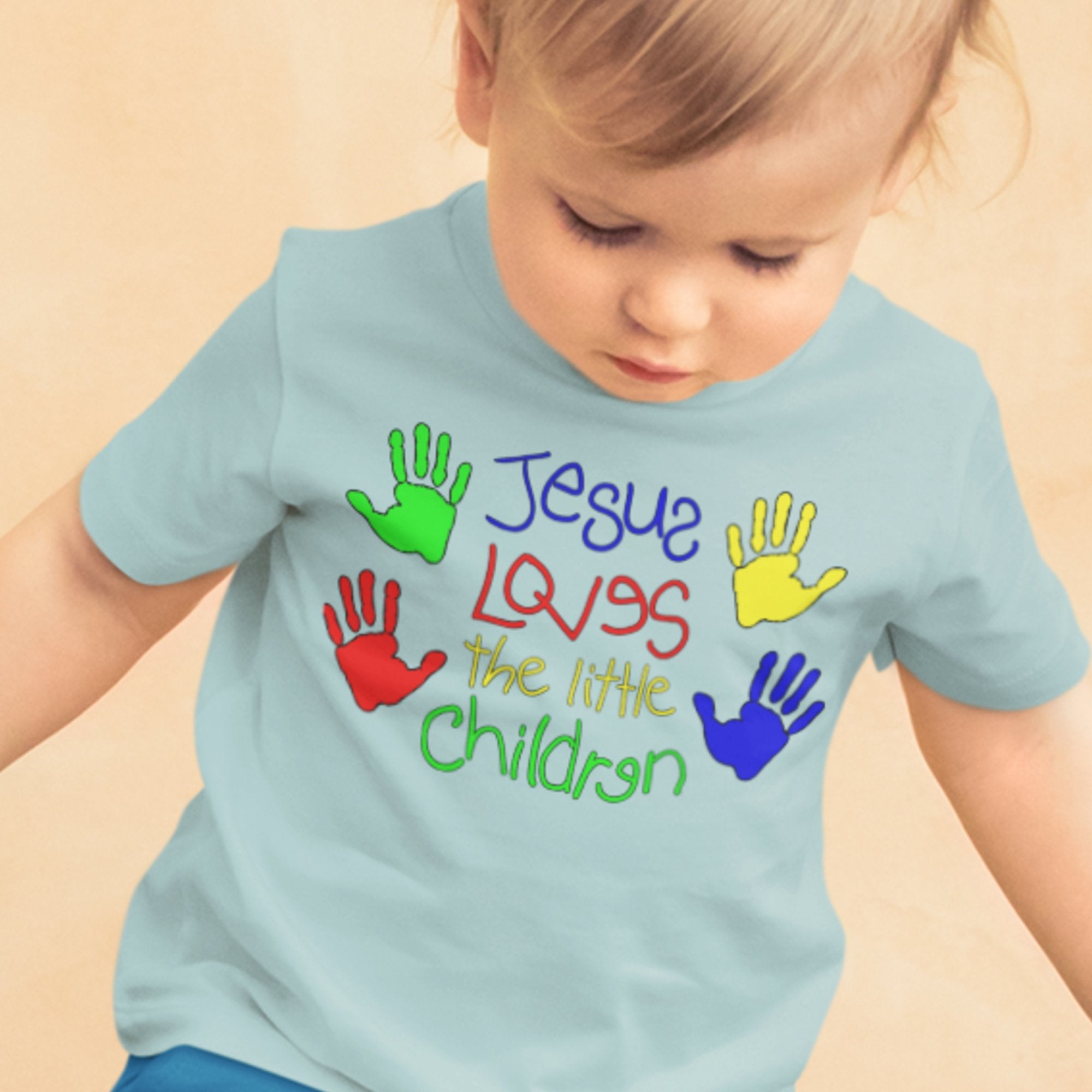 Jesus Loves the Little Children Toddler's Fine Jersey Tee - Jesus Passion Apparel