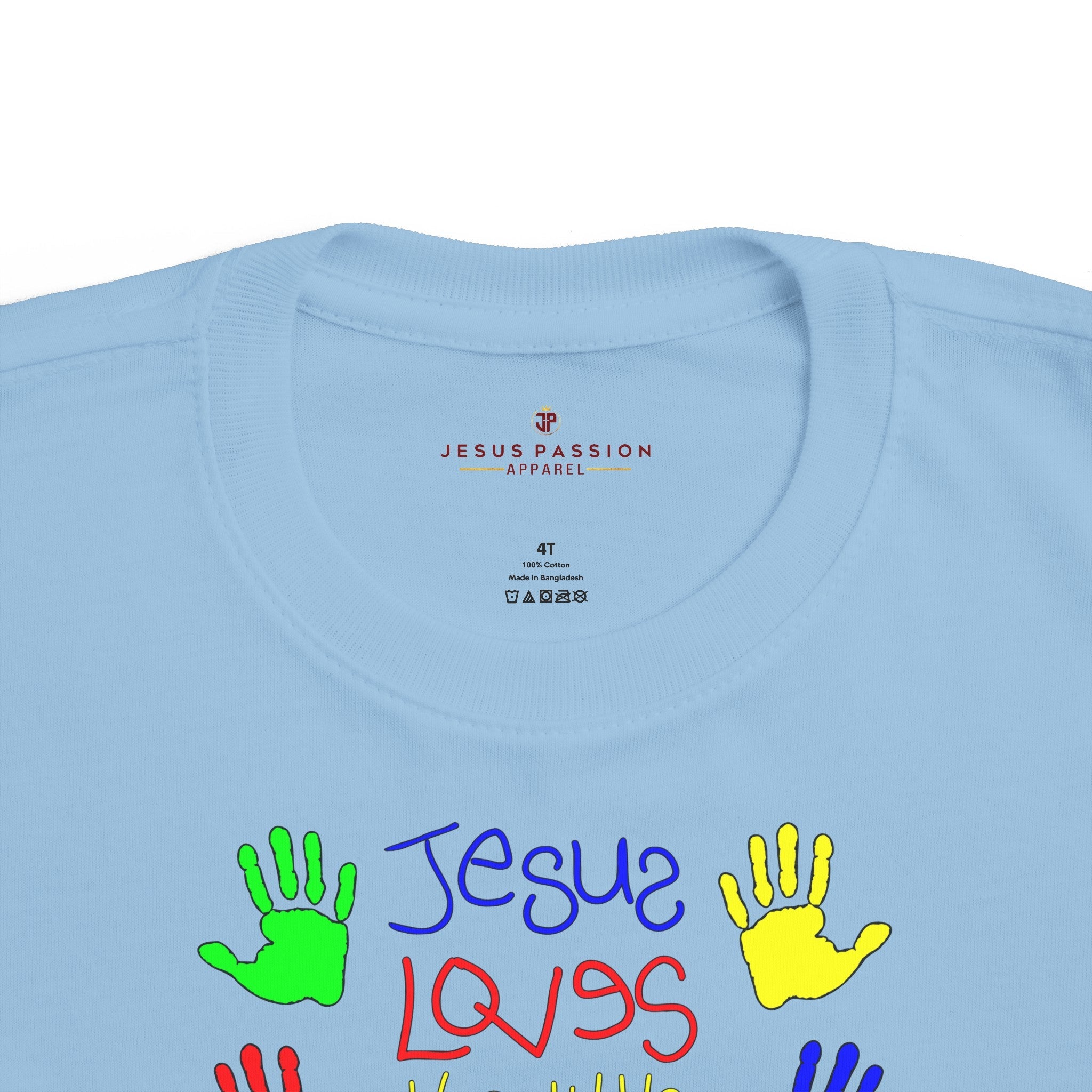 Jesus Loves the Little Children Toddler's Fine Jersey Tee - Jesus Passion Apparel