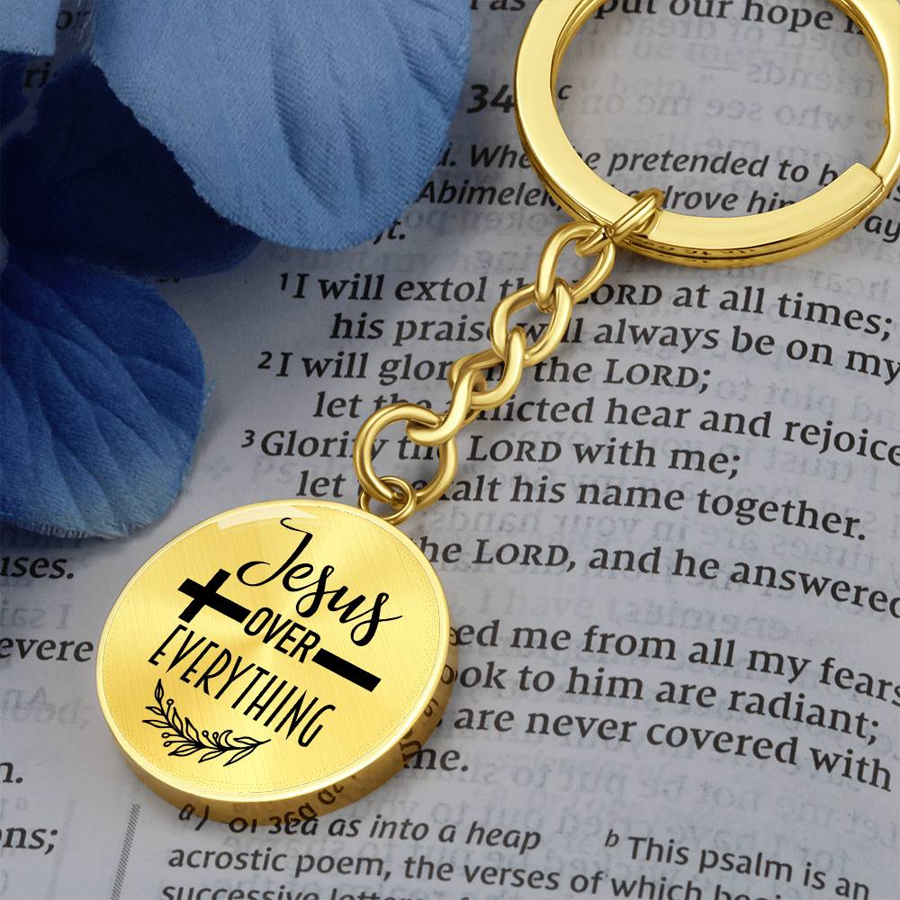 Jesus Over Everything Devotional Keychain - Jesus Passion Apparel