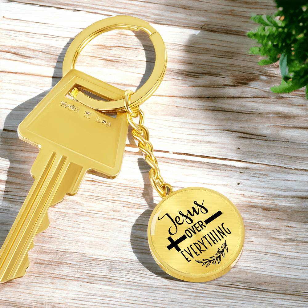 Jesus Over Everything Devotional Keychain - Jesus Passion Apparel