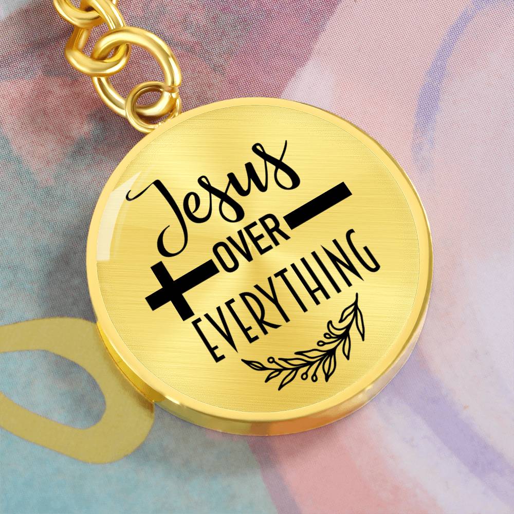 Jesus Over Everything Devotional Keychain - Jesus Passion Apparel