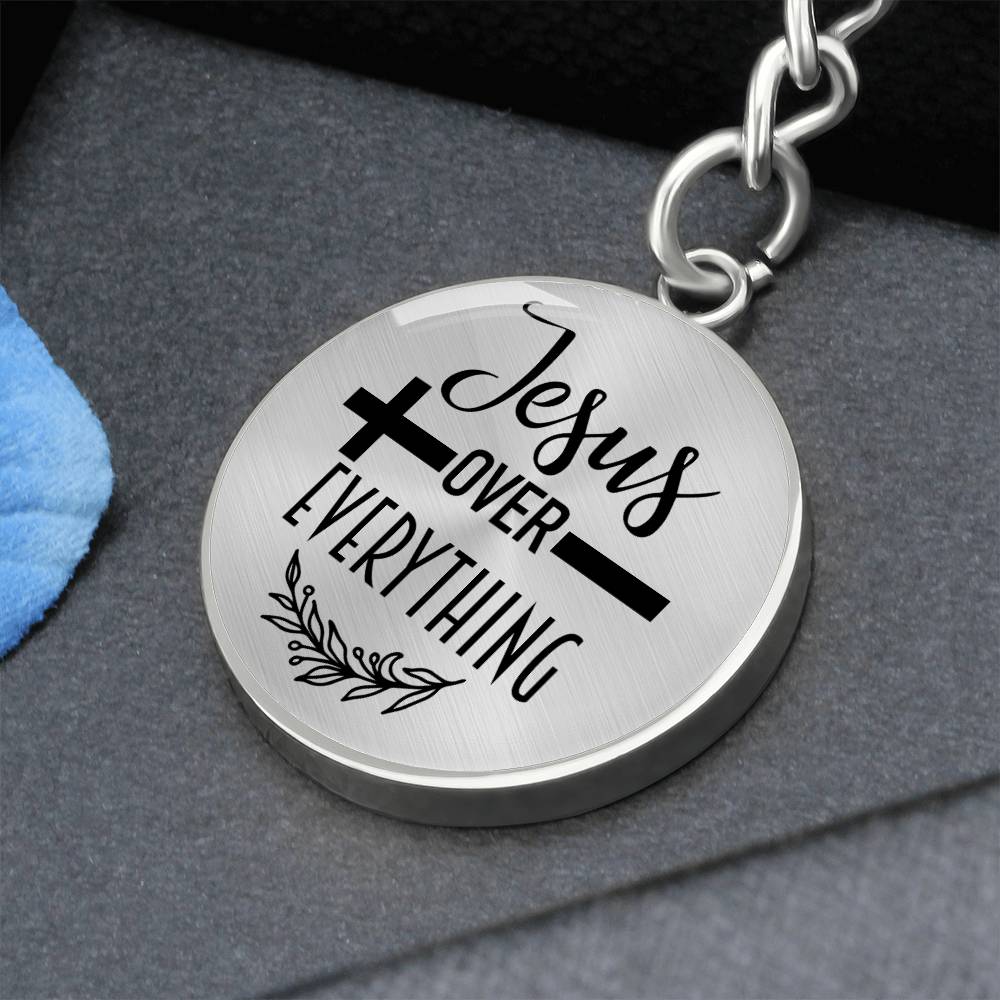 Jesus Over Everything Devotional Keychain - Jesus Passion Apparel