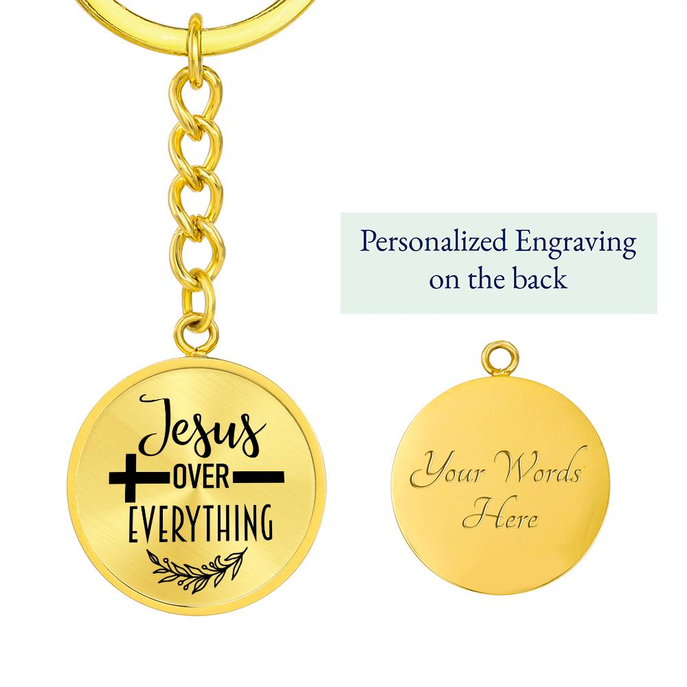 Jesus Over Everything Devotional Keychain - Jesus Passion Apparel