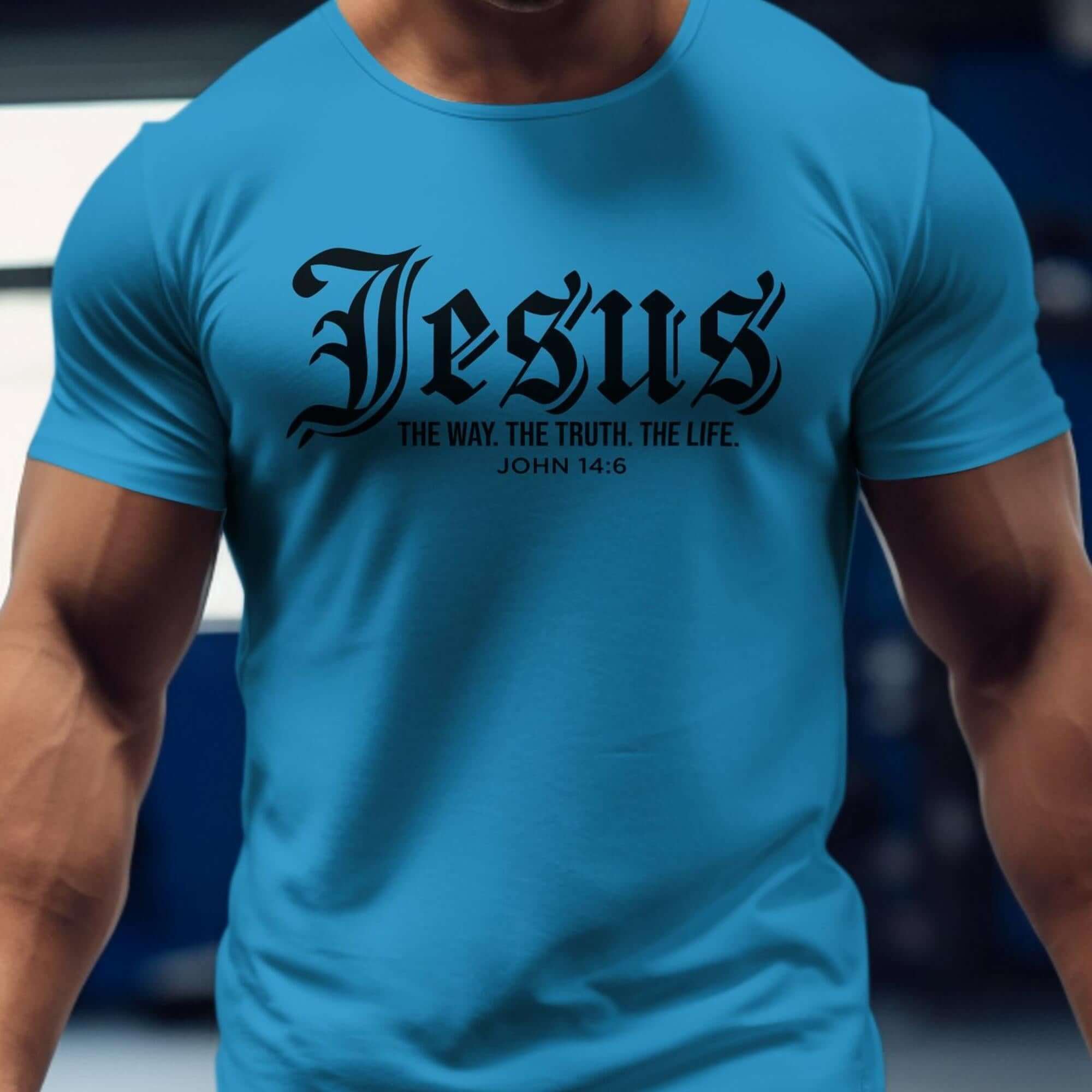 Jesus The Way The Truth The Life John 14 6 Men's Jersey Short Sleeve Tee - Jesus Passion Apparel