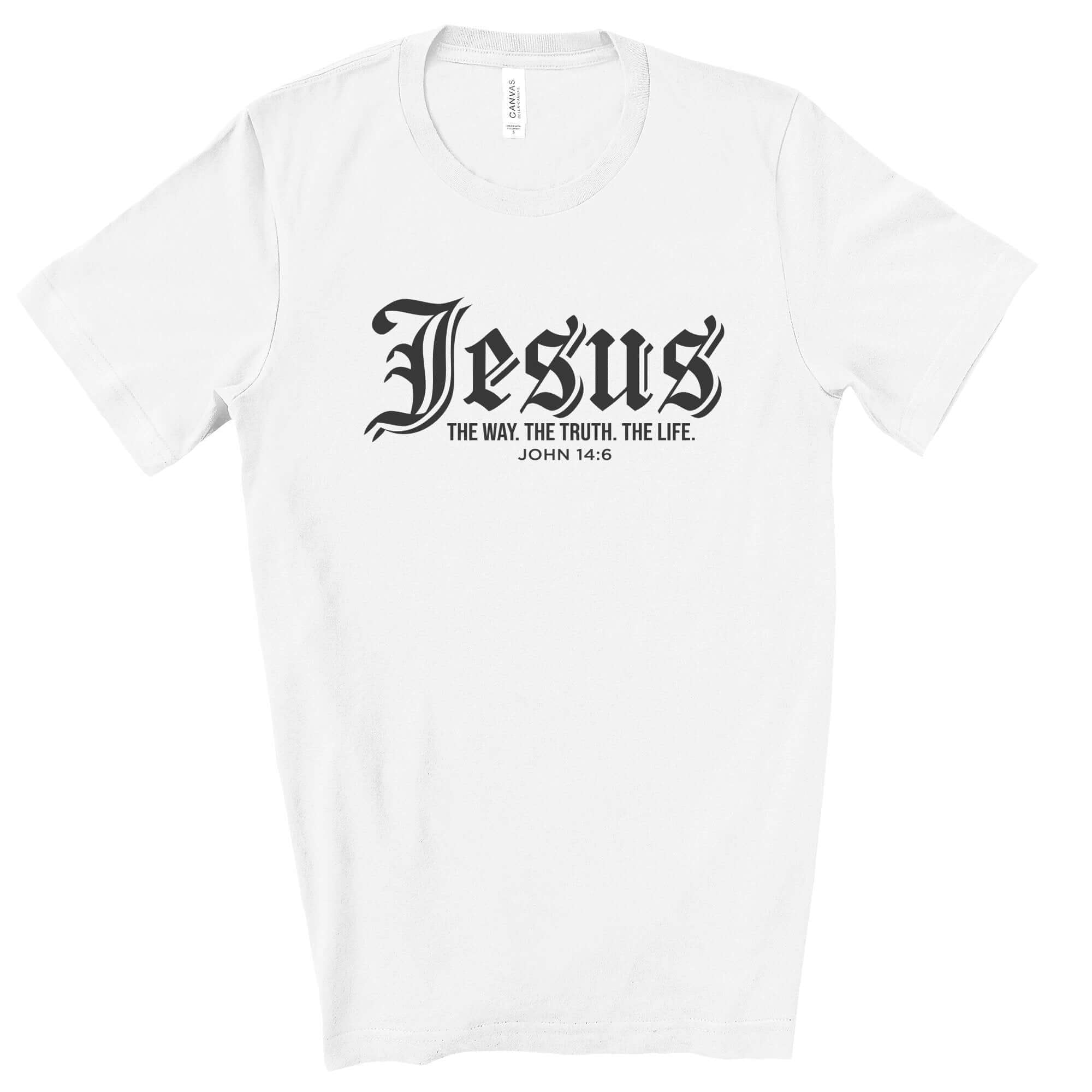 Jesus The Way The Truth The Life John 14 6 Men's Jersey Short Sleeve Tee - Jesus Passion Apparel