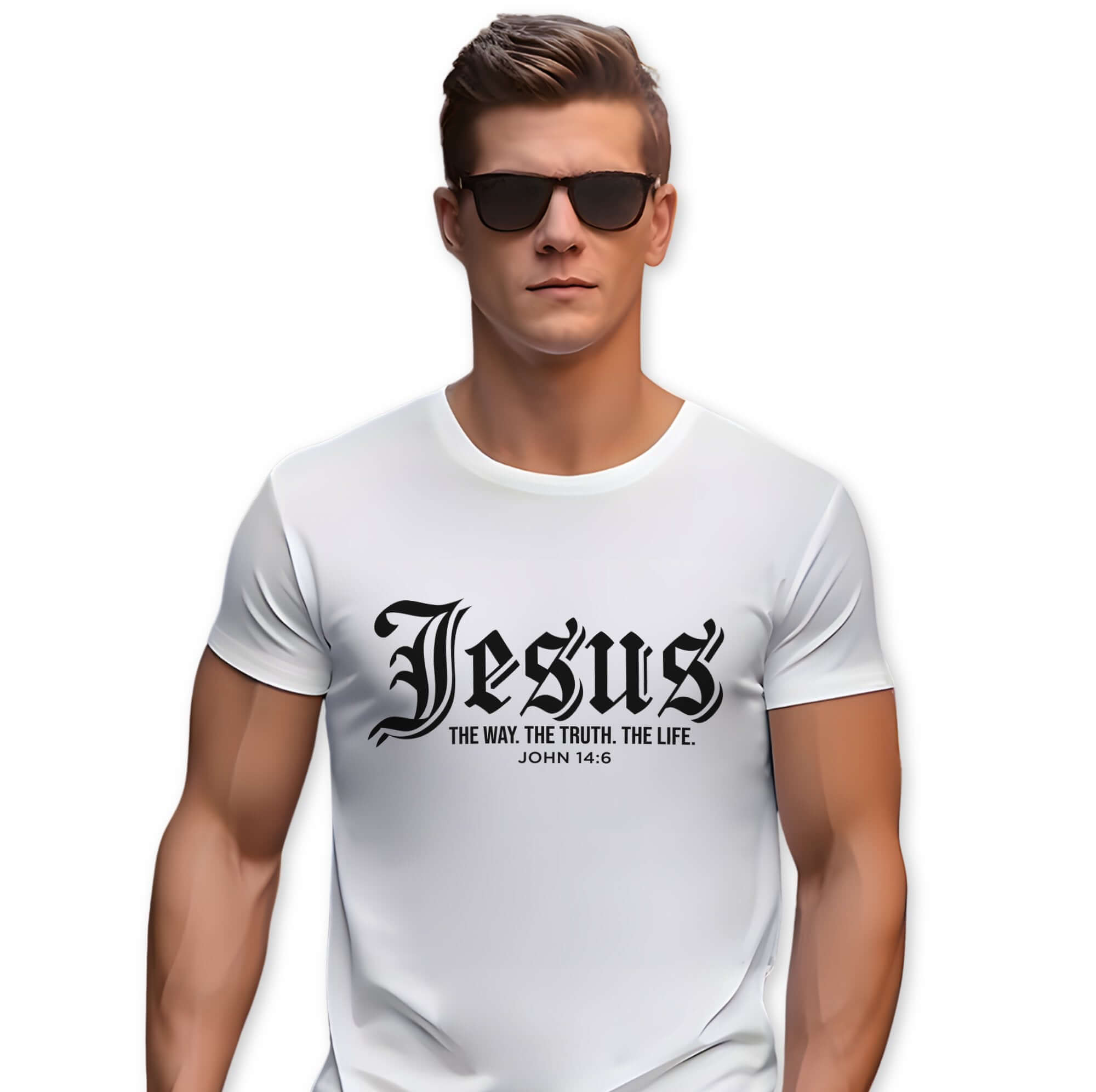 Jesus The Way The Truth The Life John 14 6 Men's Jersey Short Sleeve Tee - Jesus Passion Apparel