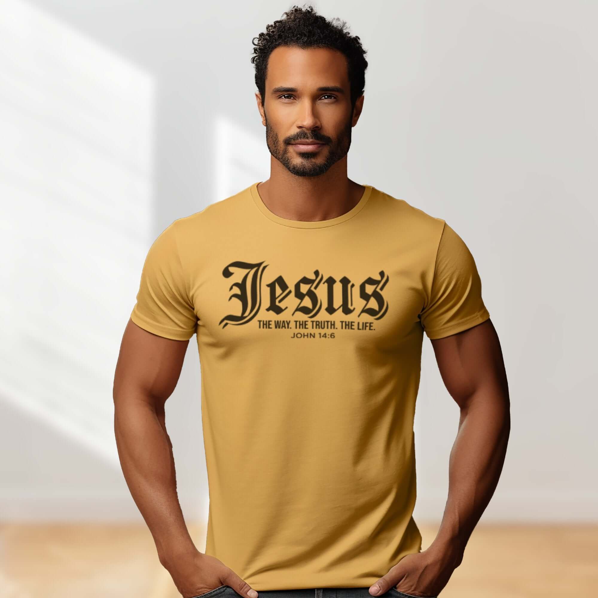 Jesus The Way The Truth The Life John 14 6 Men's Jersey Short Sleeve Tee - Jesus Passion Apparel