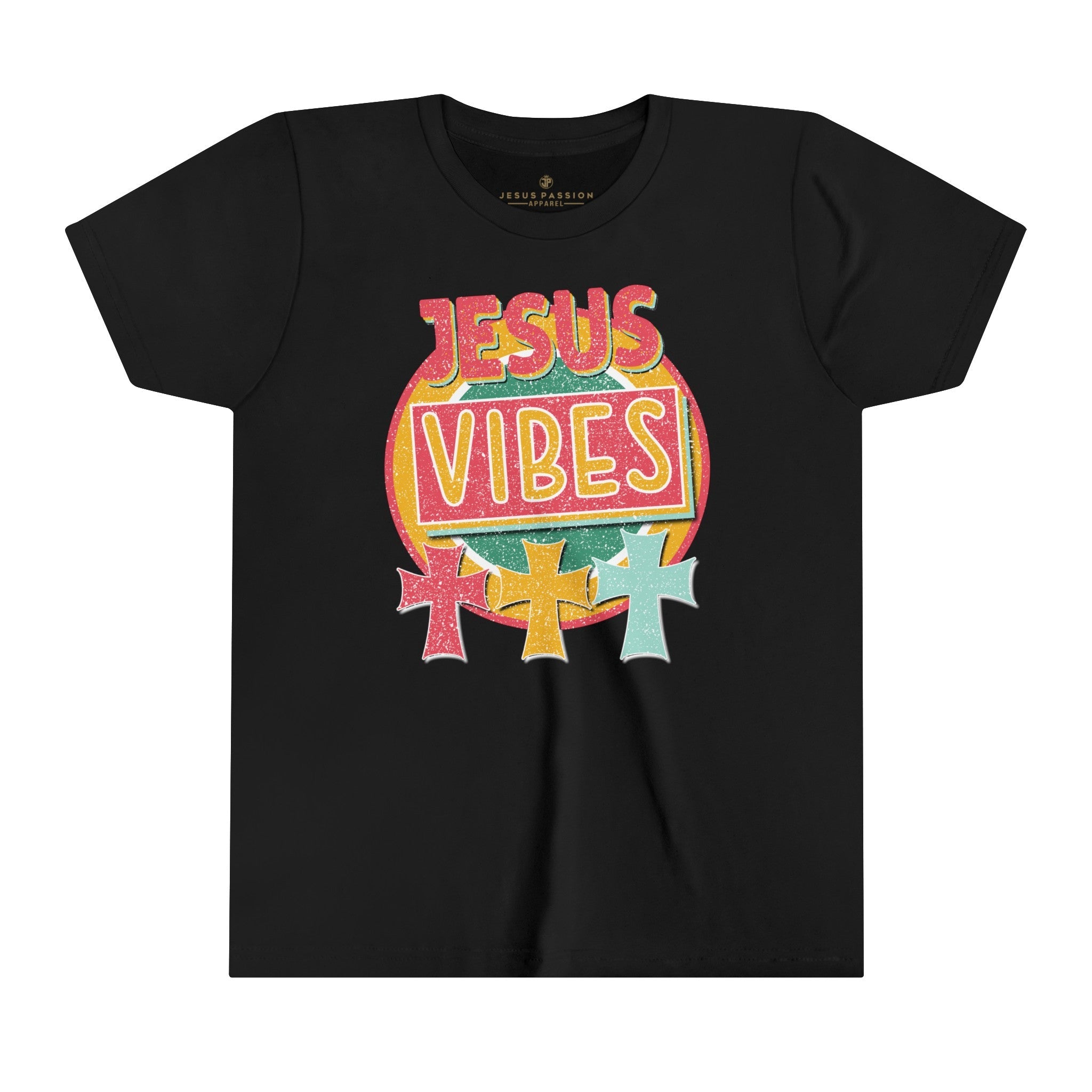 Jesus Vibes Retro - Inspired Youth Relaxed - Fit T-Shirt - Jesus Passion Apparel