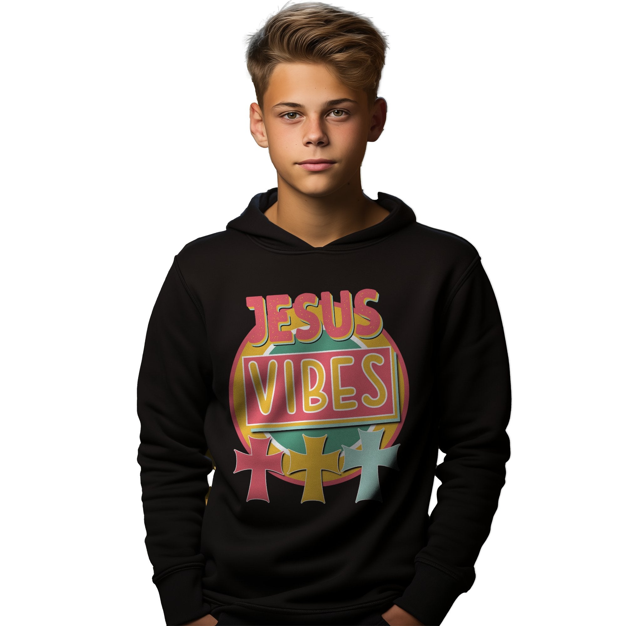 Jesus Vibes Youth Crewneck Sweatshirt - Jesus Passion Apparel