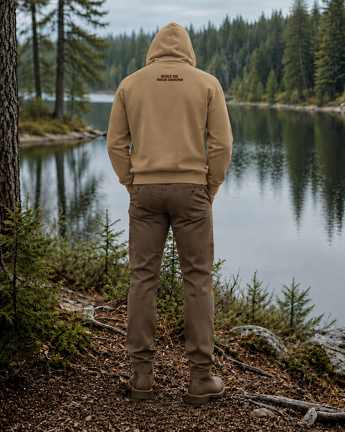 Back view of The Rock Hoodie.