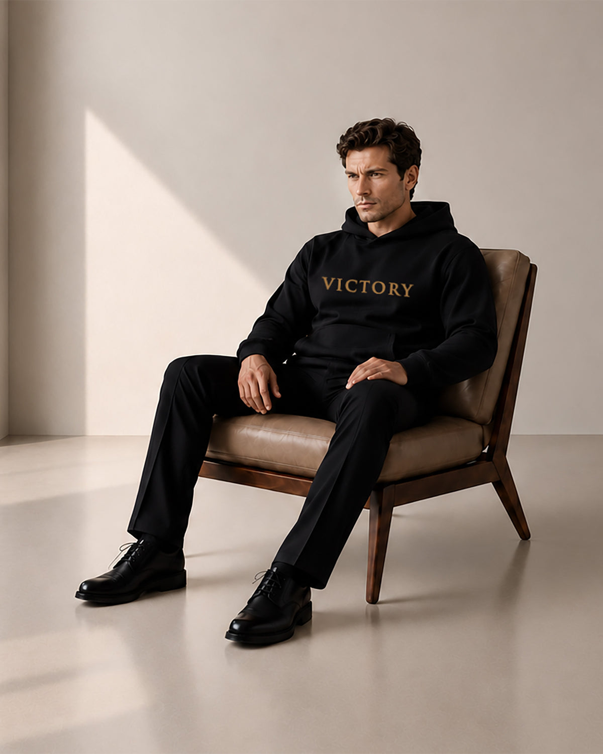 Lifestyle image featuring Victory Hoodie.