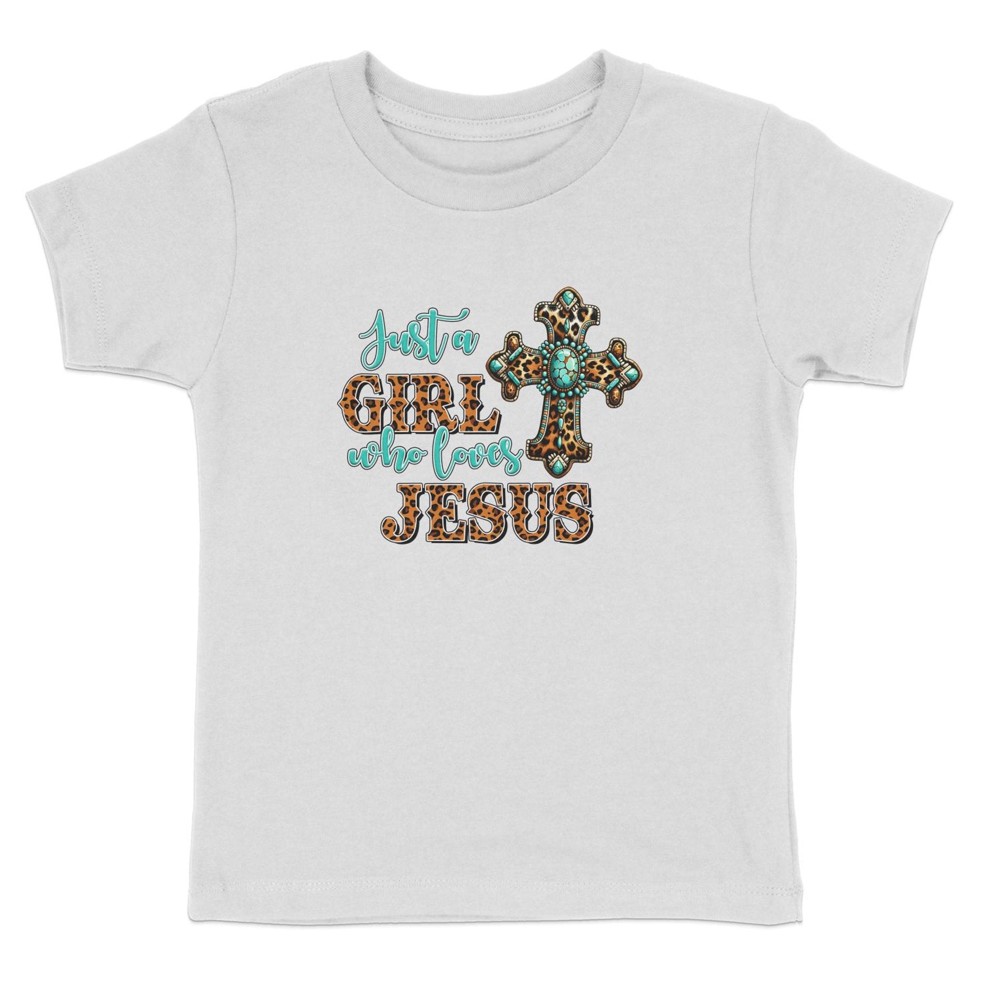 Just a Girl Who Loves Jesus Toddler Short Sleeve Tee - Jesus Passion Apparel