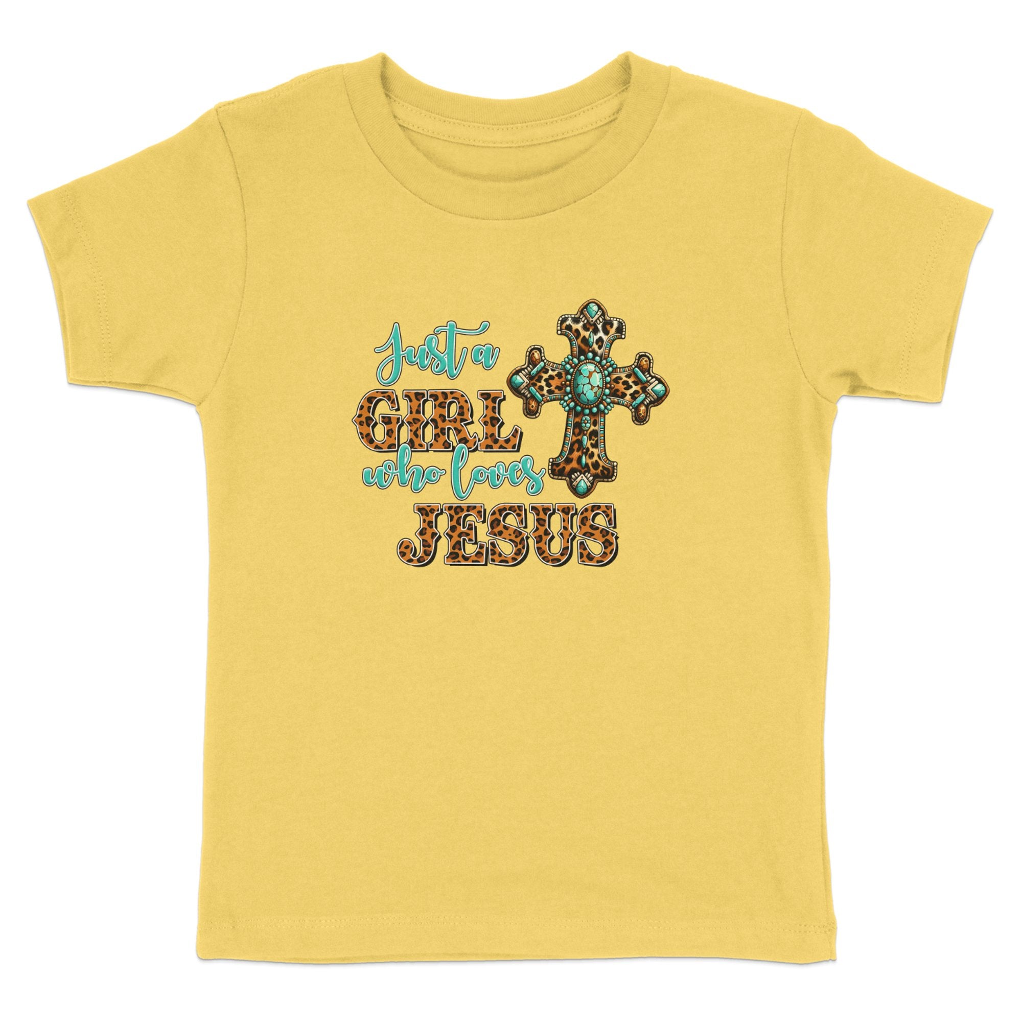 Just a Girl Who Loves Jesus Toddler Short Sleeve Tee - Jesus Passion Apparel