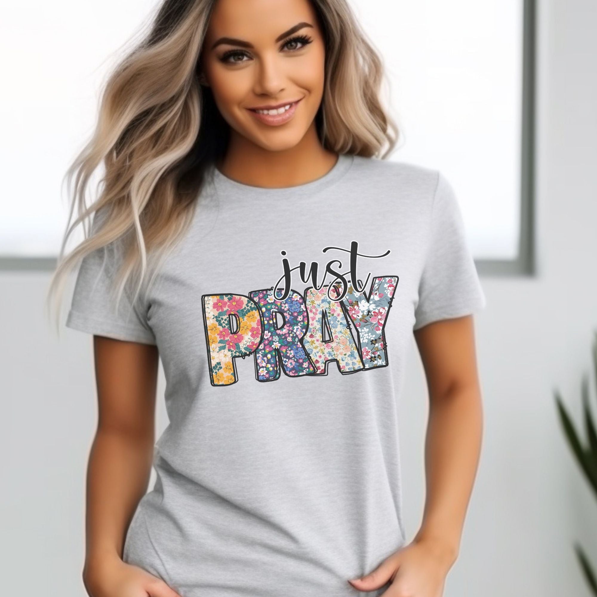 Just Pray Women's Jersey Short Sleeve T-Shirt - Jesus Passion Apparel