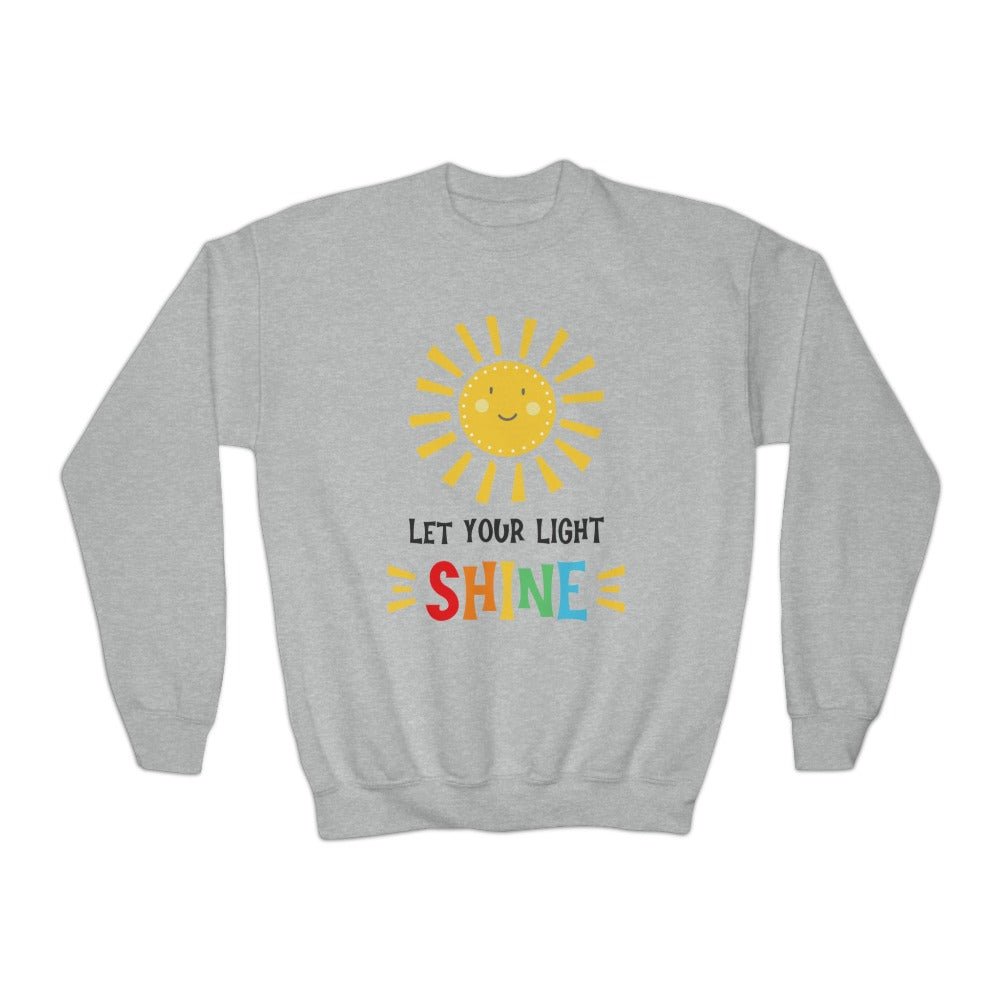 Let Your Light Shine Youth Crewneck Sweatshirt - Jesus Passion Apparel