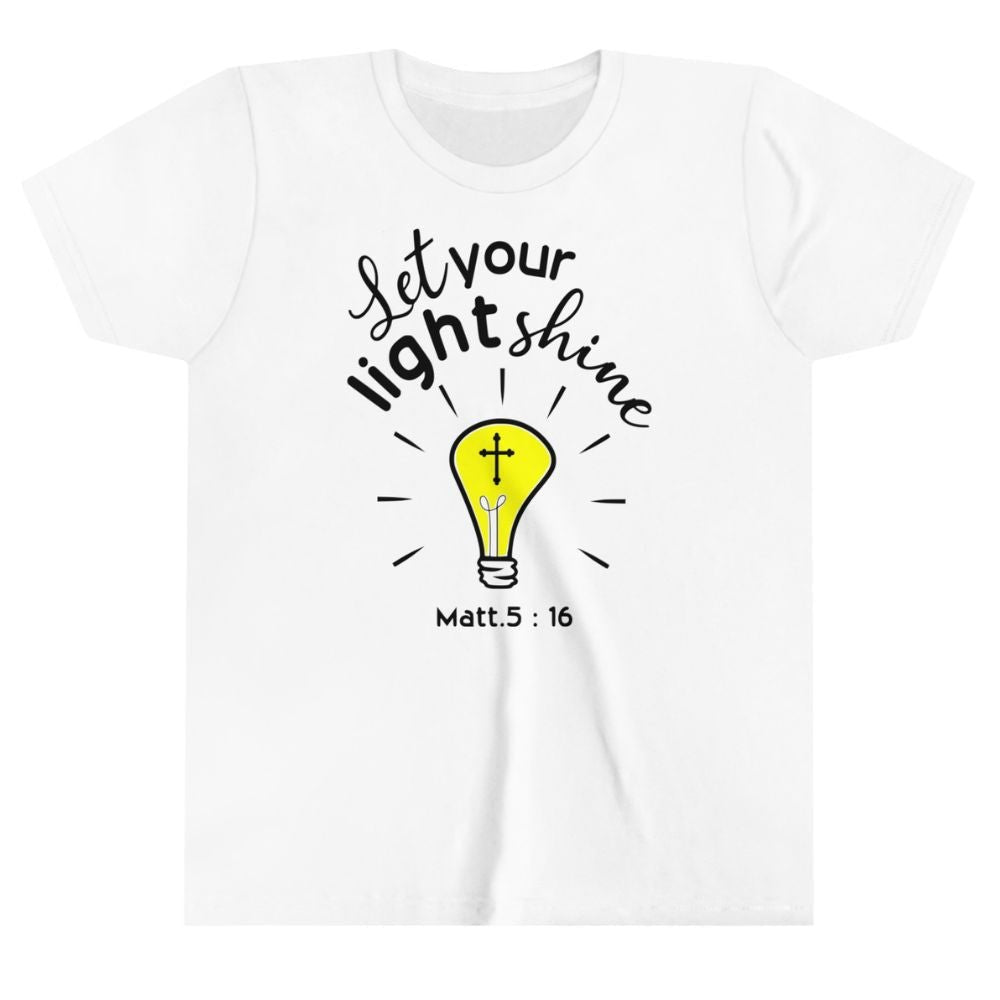 Let Your Light Shine Youth Relaxed - Fit T-Shirt - Jesus Passion Apparel