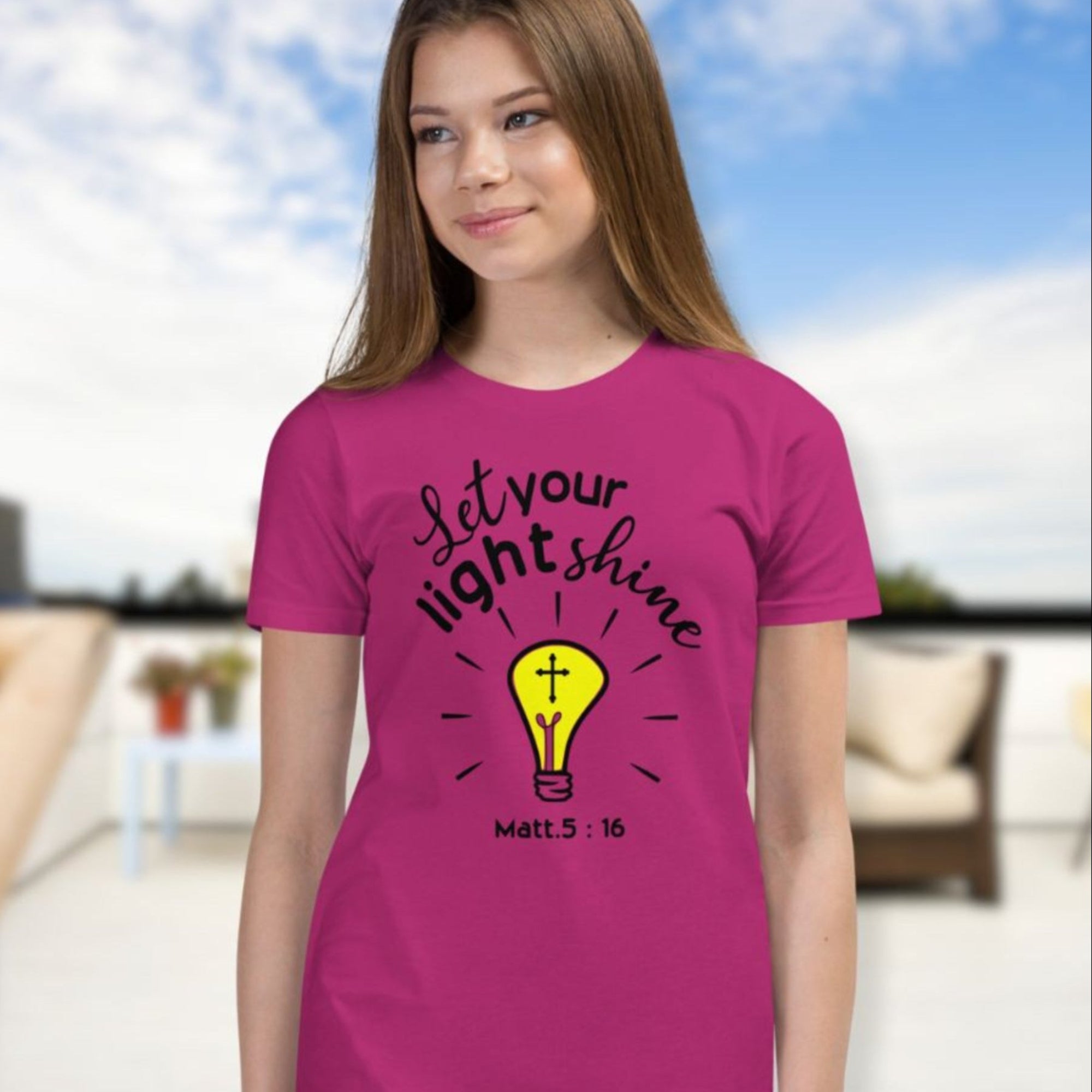 Let Your Light Shine Youth Relaxed - Fit T-Shirt - Jesus Passion Apparel