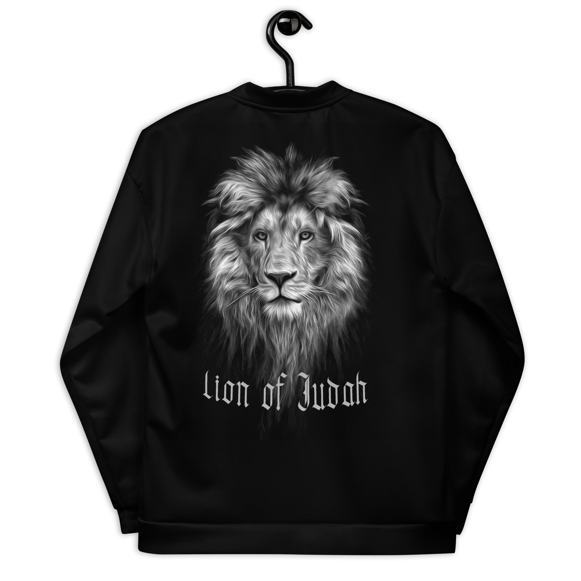 Lion of Judah Men's Black Bomber Jacket - Jesus Passion Apparel