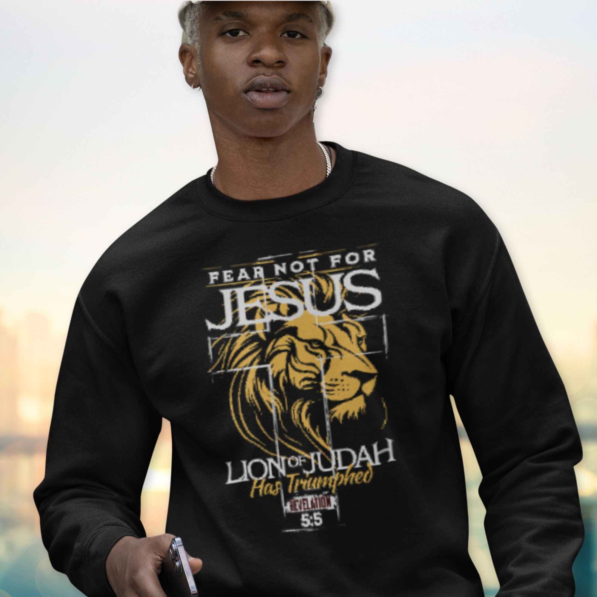 Lion of Judah Men's Unisex - Fit Fleece Sweatshirt - Jesus Passion Apparel