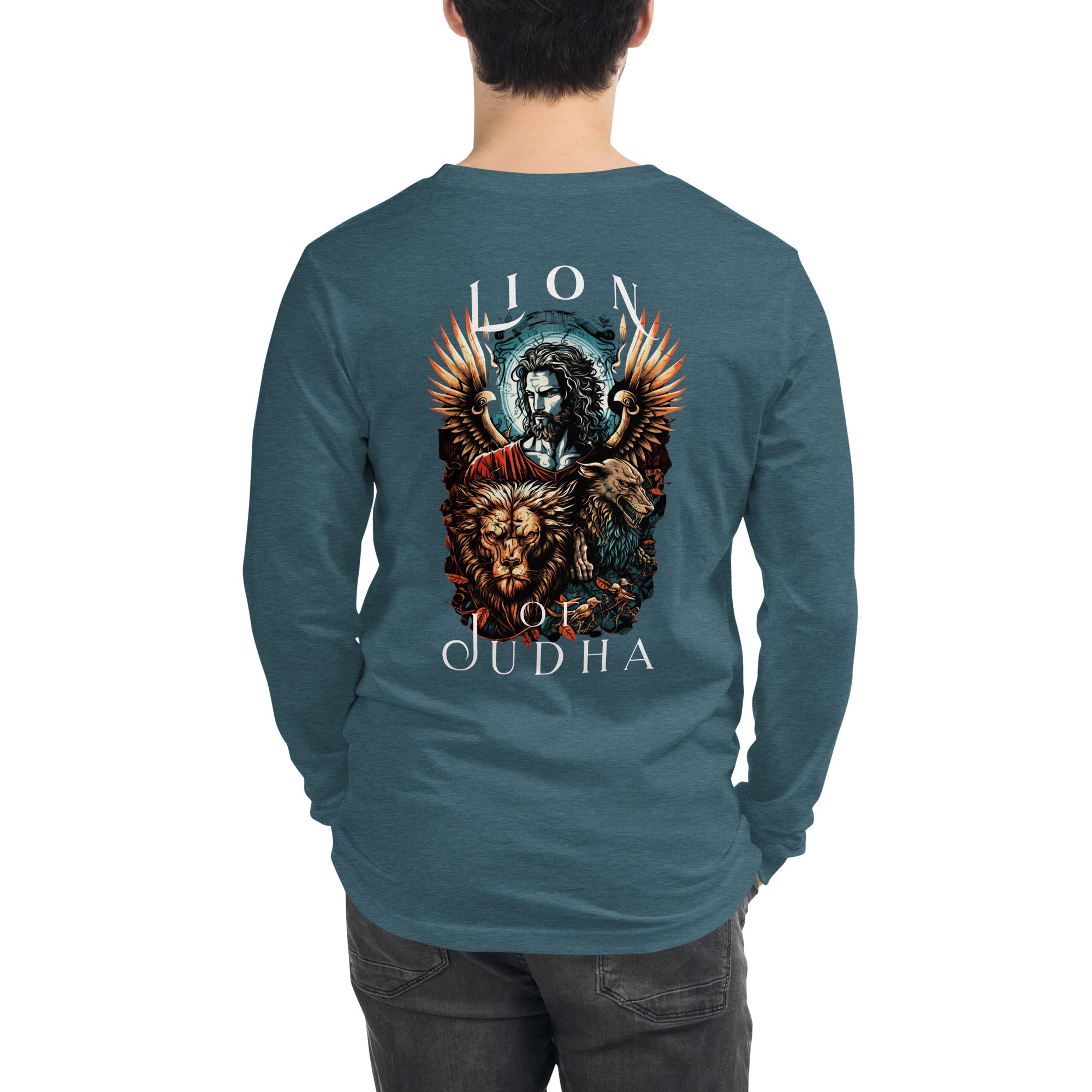 Lion of Judah Men's Unisex Long Sleeve Tee - Jesus Passion Apparel