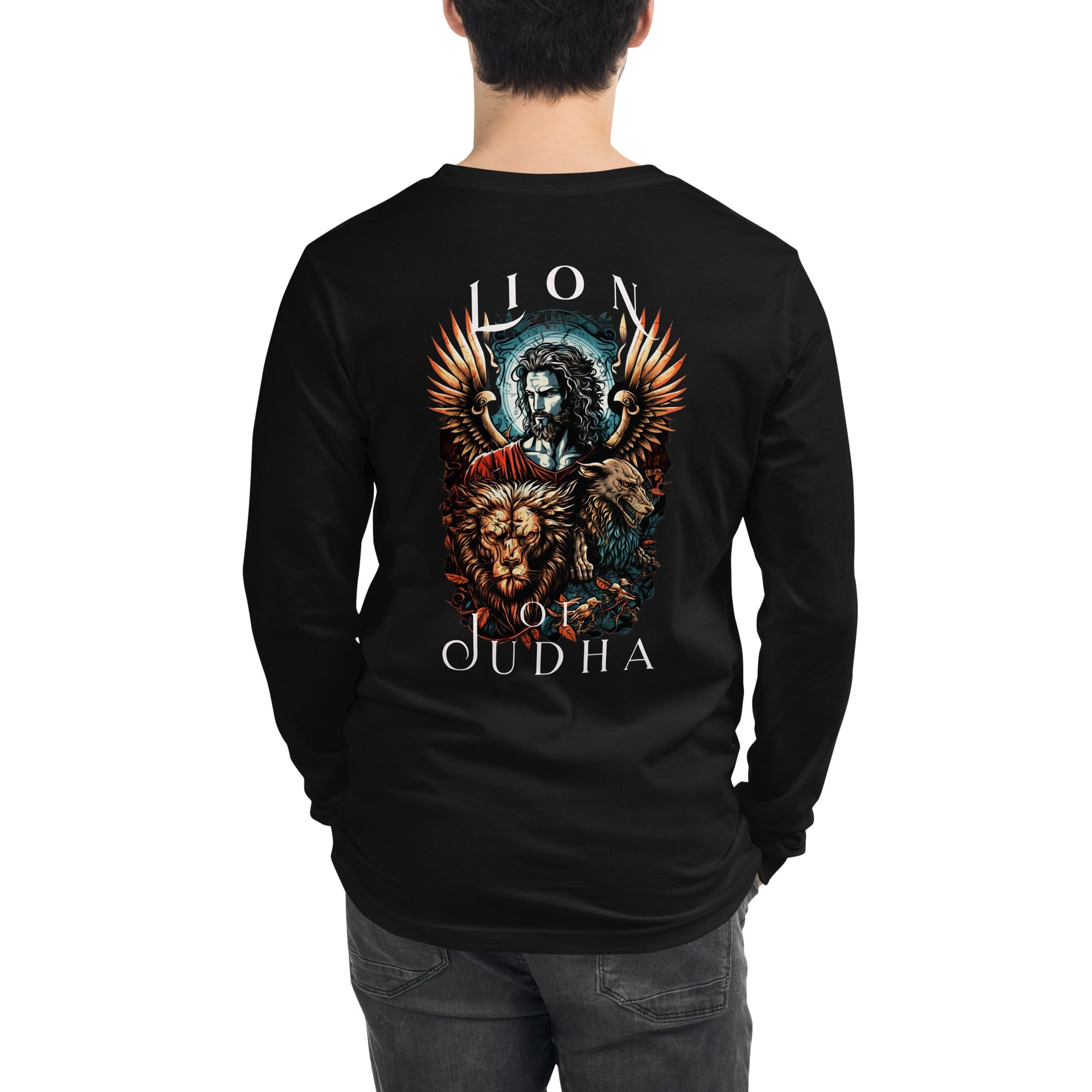 Lion of Judah Men's Unisex Long Sleeve Tee - Jesus Passion Apparel