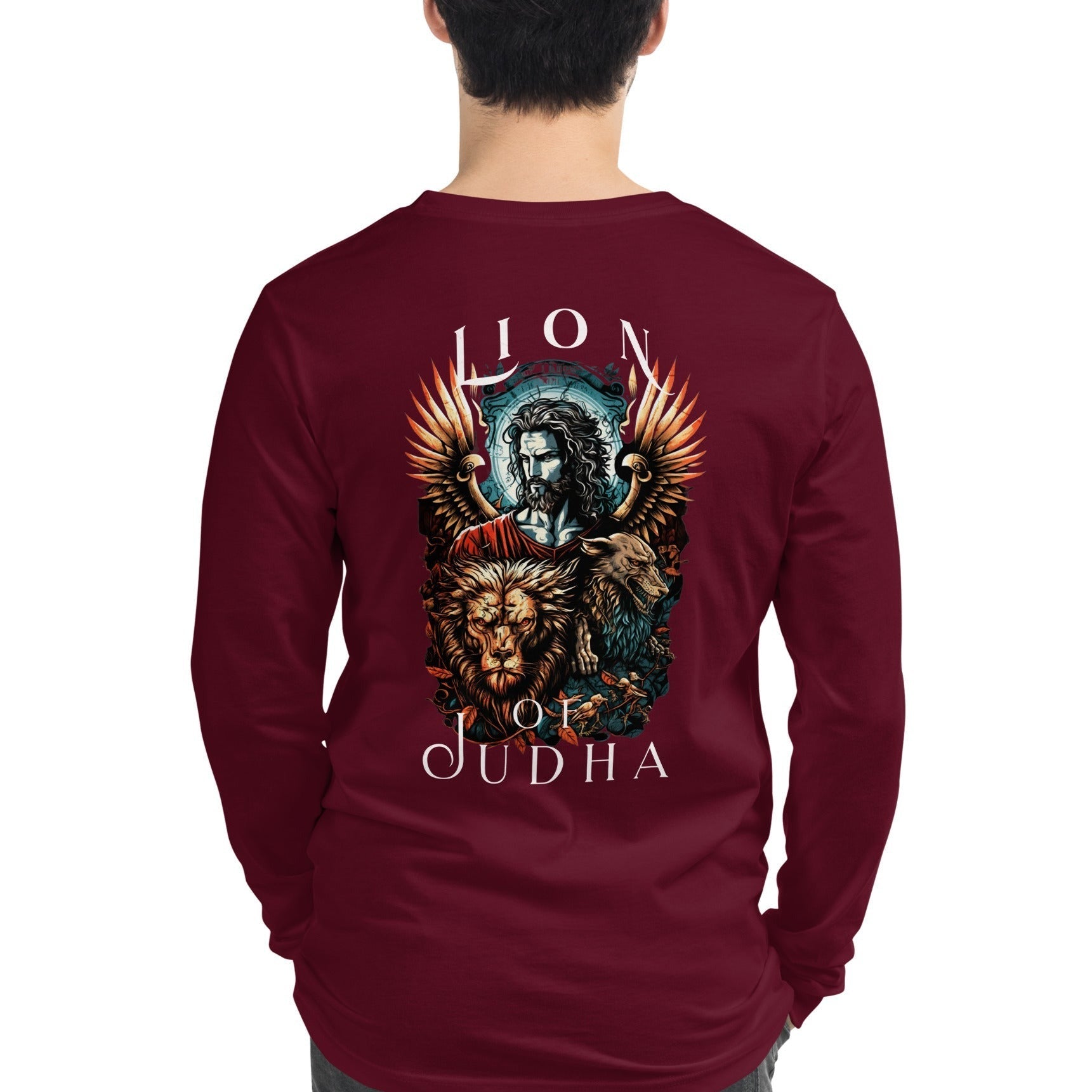 Lion of Judah Men's Unisex Long Sleeve Tee - Jesus Passion Apparel