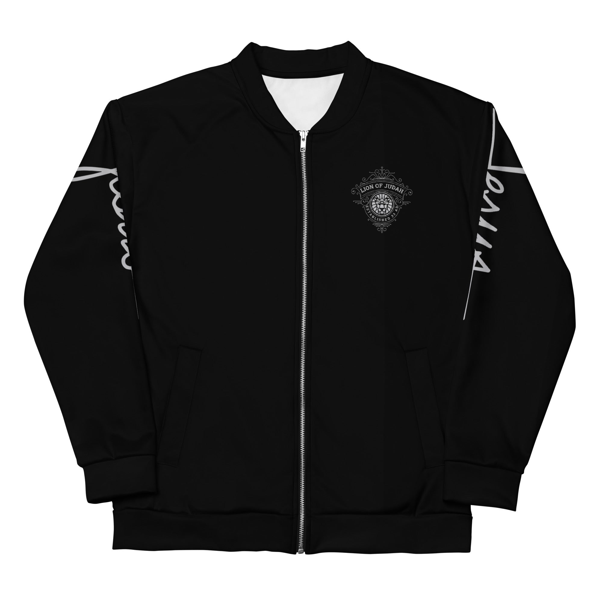 Lion of Judah Women's Black Bomber Jacket - Jesus Passion Apparel