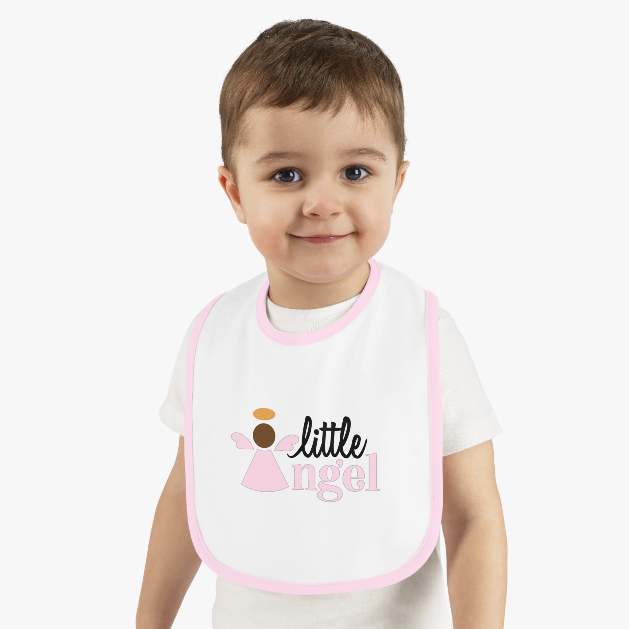 Little Angel with Halo Baby Jersey Bib - Jesus Passion Apparel