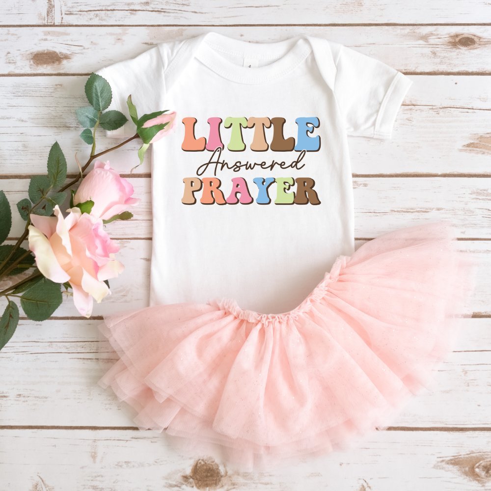 Little Answered Prayer Baby Bodysuit - Jesus Passion Apparel